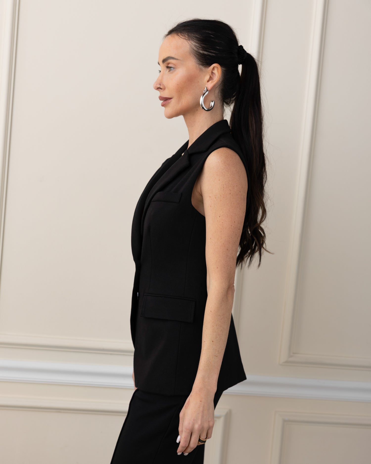Vanessa Interlock Vest Black