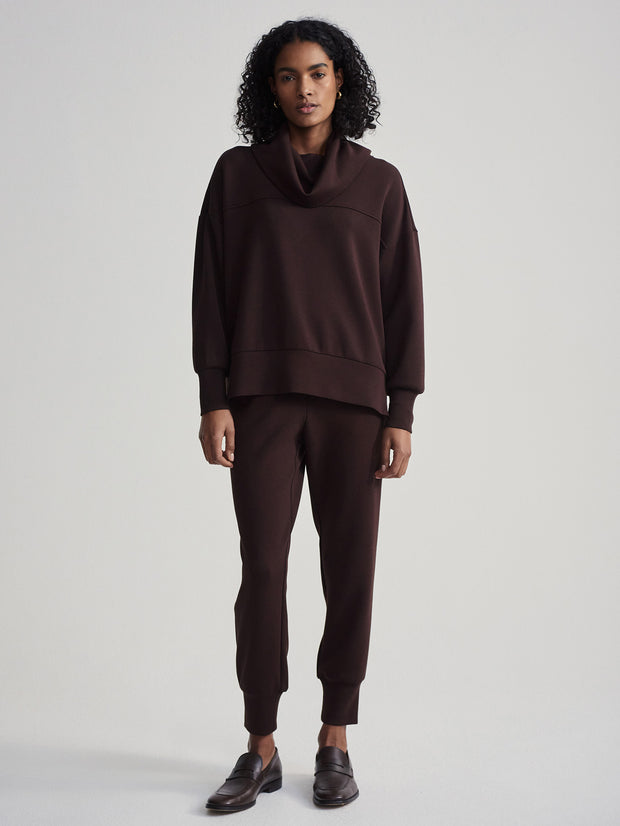 Priya Longline Sweat- Coffee Bean