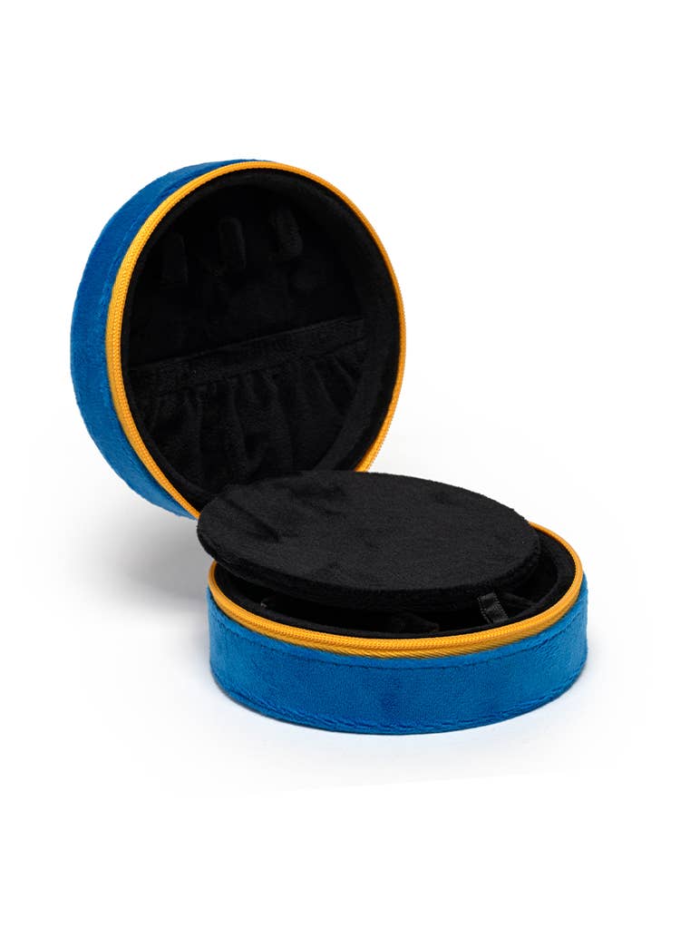 Velvet Jewelry Zip Case / Organizer - Caviar Tin