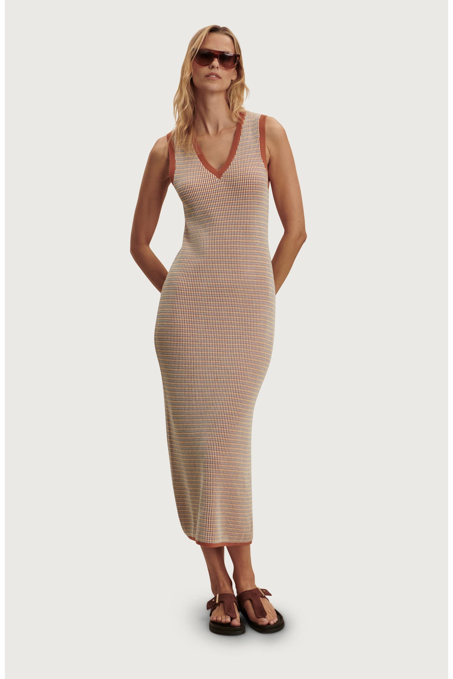 Albane Knit Cotton Midi Dress
