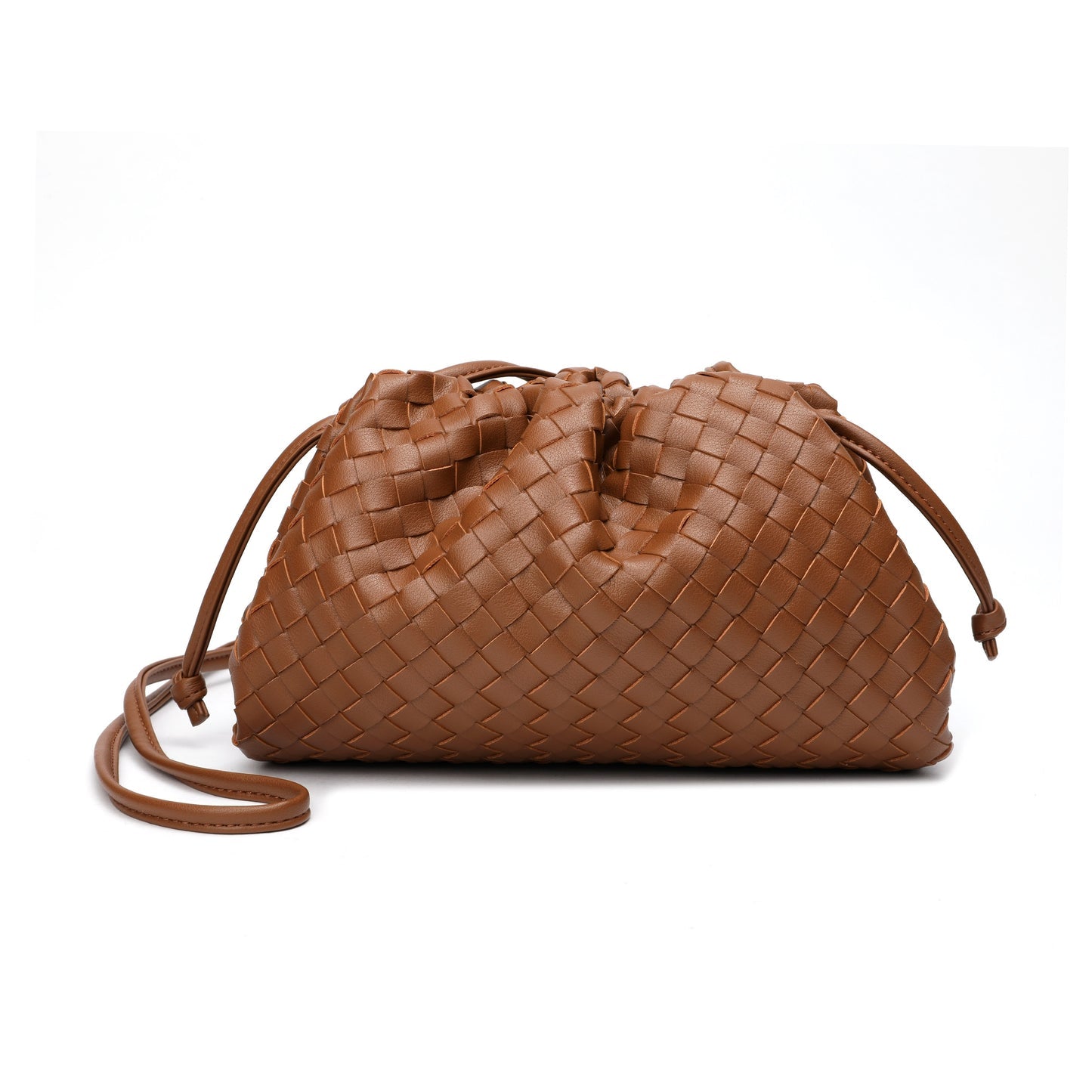 Genuine Leather Woven Pouch