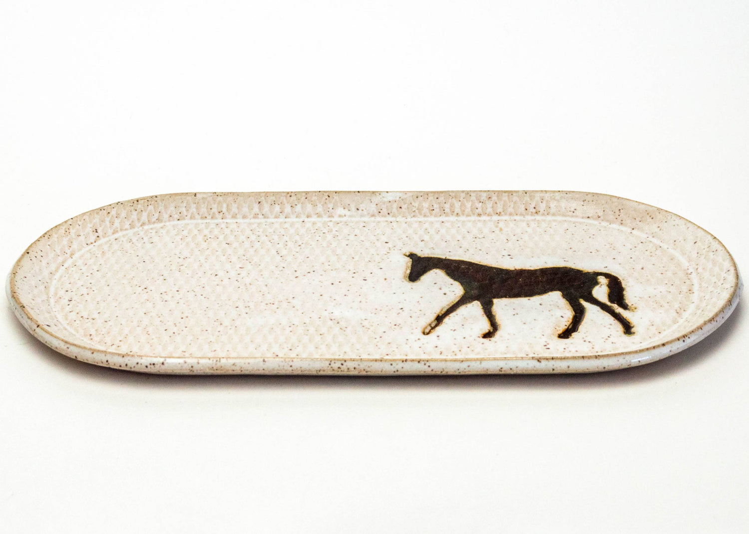 Brown Horse Design Handmade, in Ohio, Ceramic Platter Lg 10