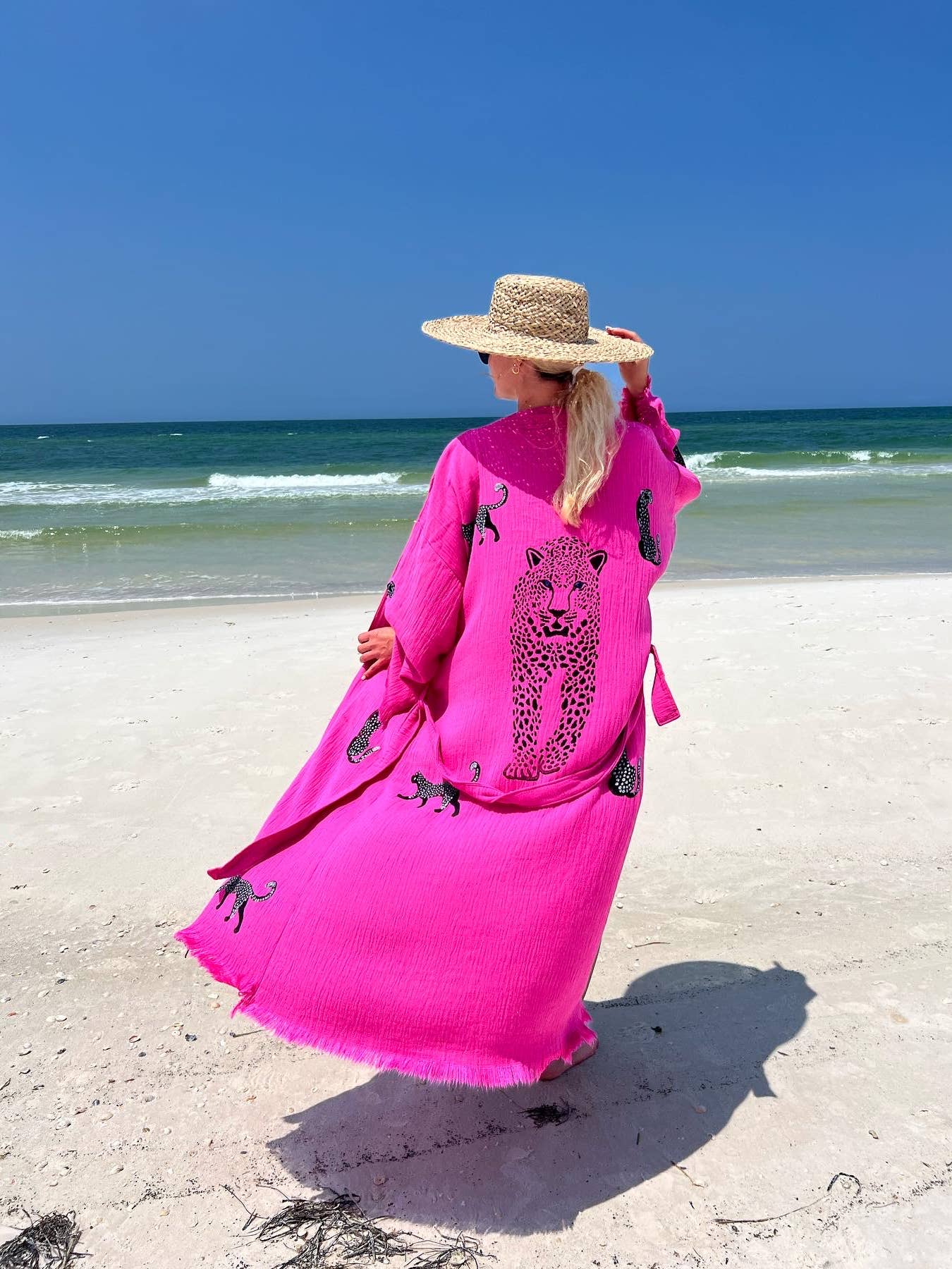 Pink Leopard Kaftan
