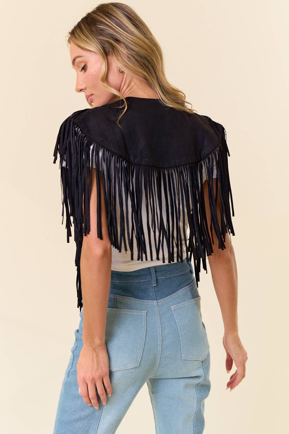 Stephanie FRINGE SUEDE Cape