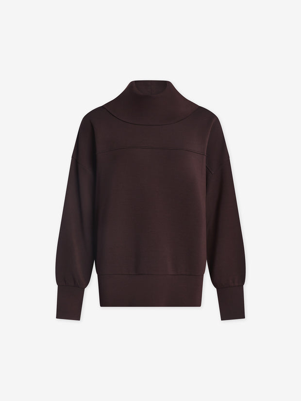 Priya Longline Sweat- Coffee Bean