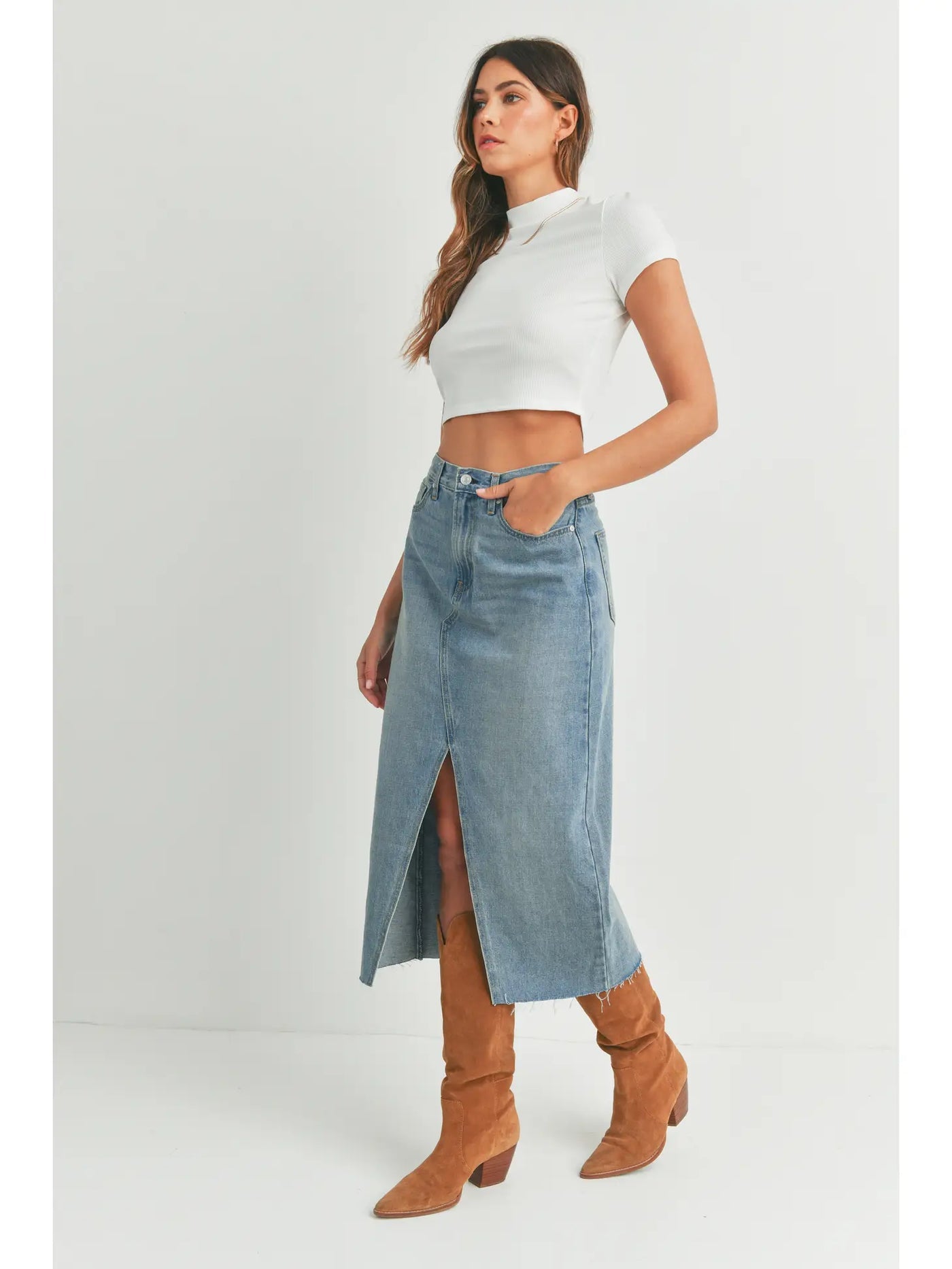 Oasis Slit Midi Skirt