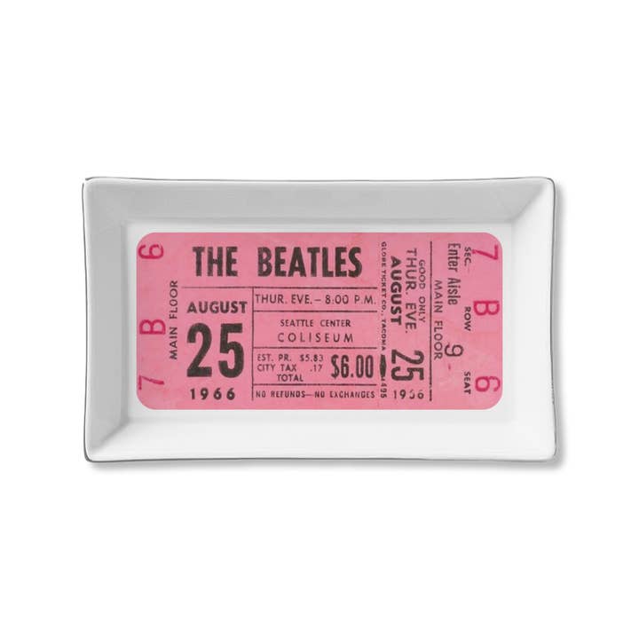 Ceramic Tray-Beatles Concert Ticket