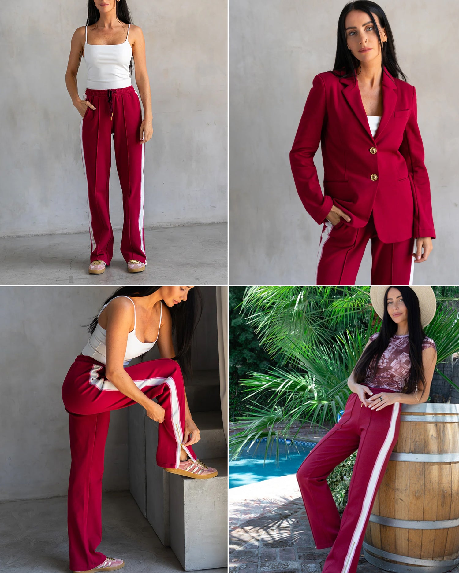 Jordan Interlock Pants Bordeaux