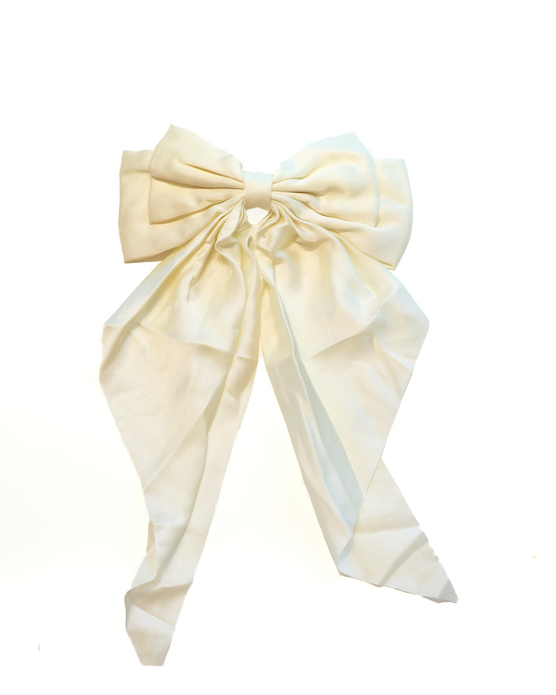 Satin Bow Hair Barrette