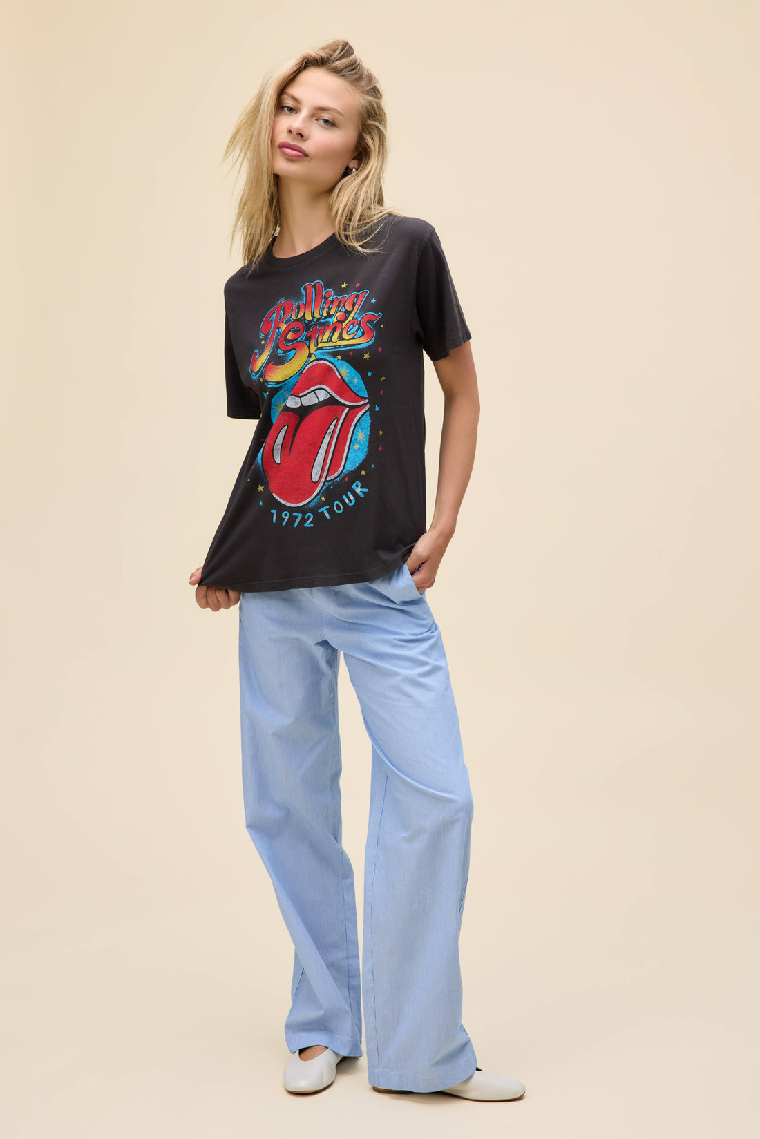 Rolling Stones 1972 Tour Boyfriend Tee