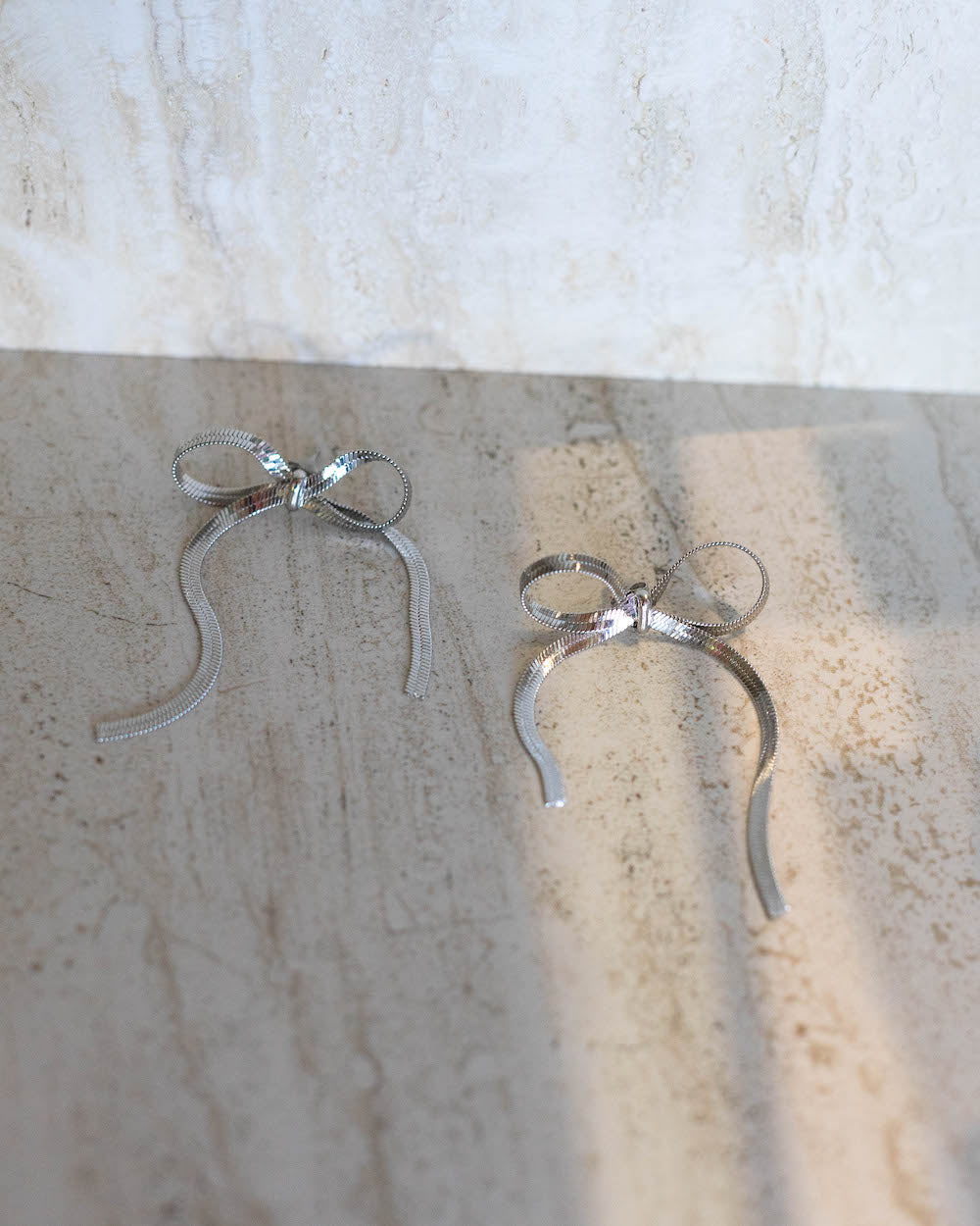 Herringbone Bow Earrings