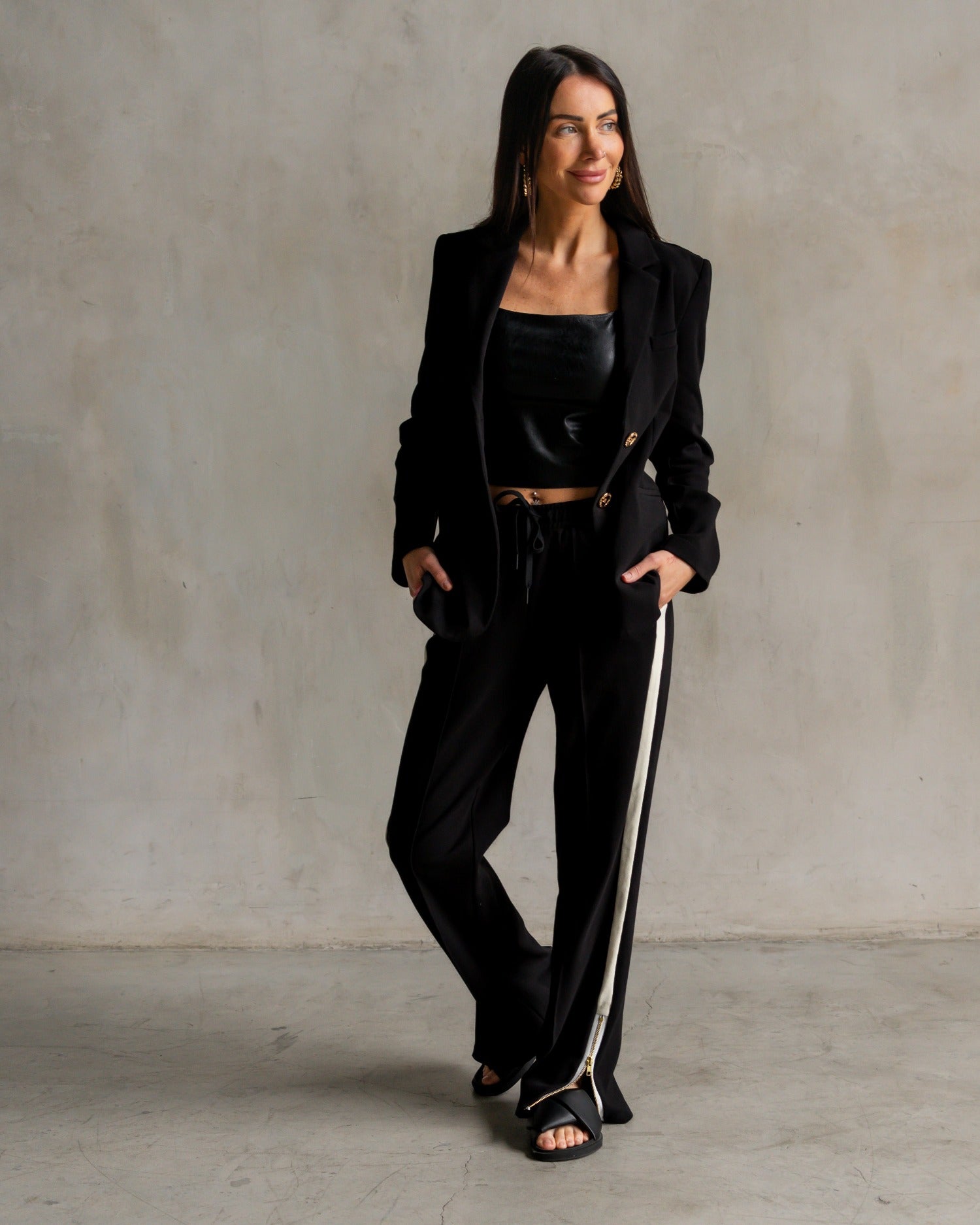 Women's Black Pants - Jordan Interlock Cotton Stretch – Care Tucker