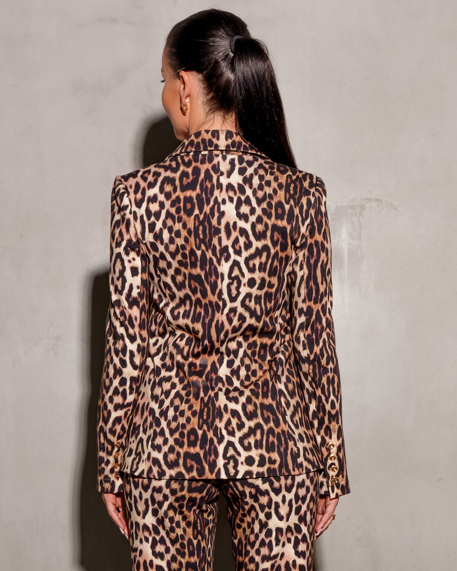 Kravitz Interlock Blazer Leopard