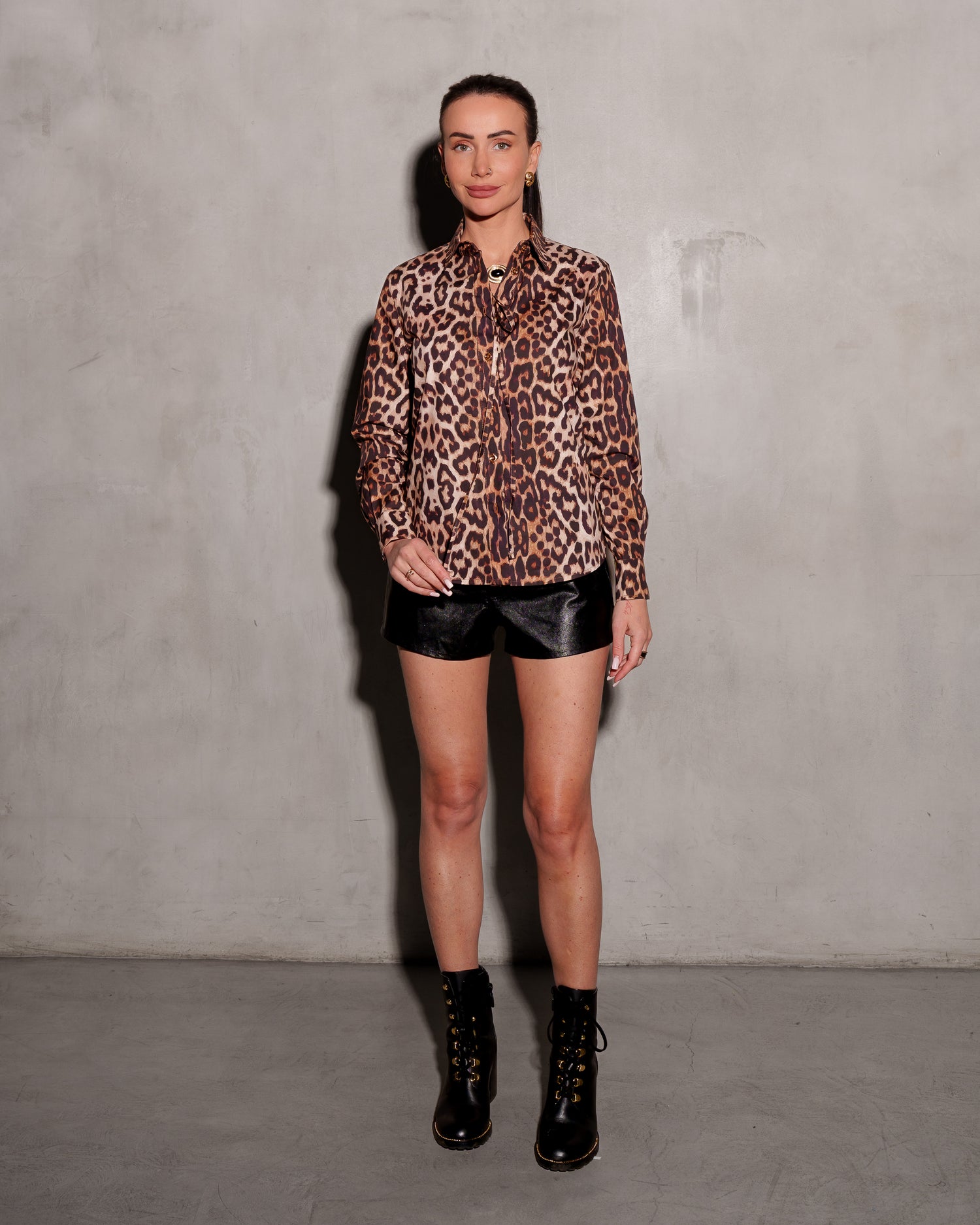 Secretariat Poplin Shirt - Leopard