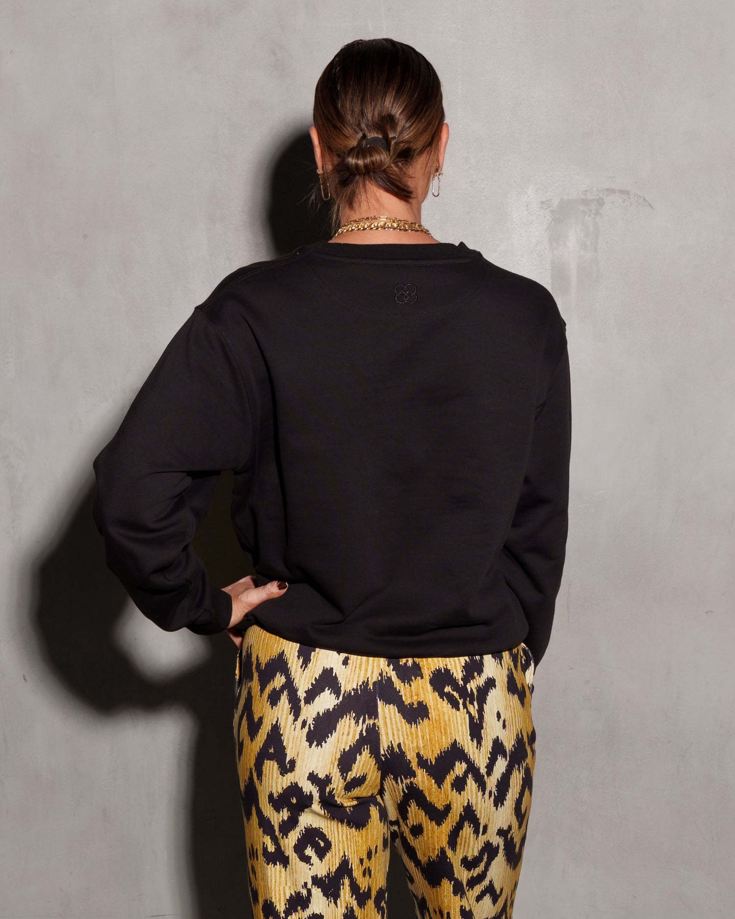 90’s Baggy CARE Crewneck - Black