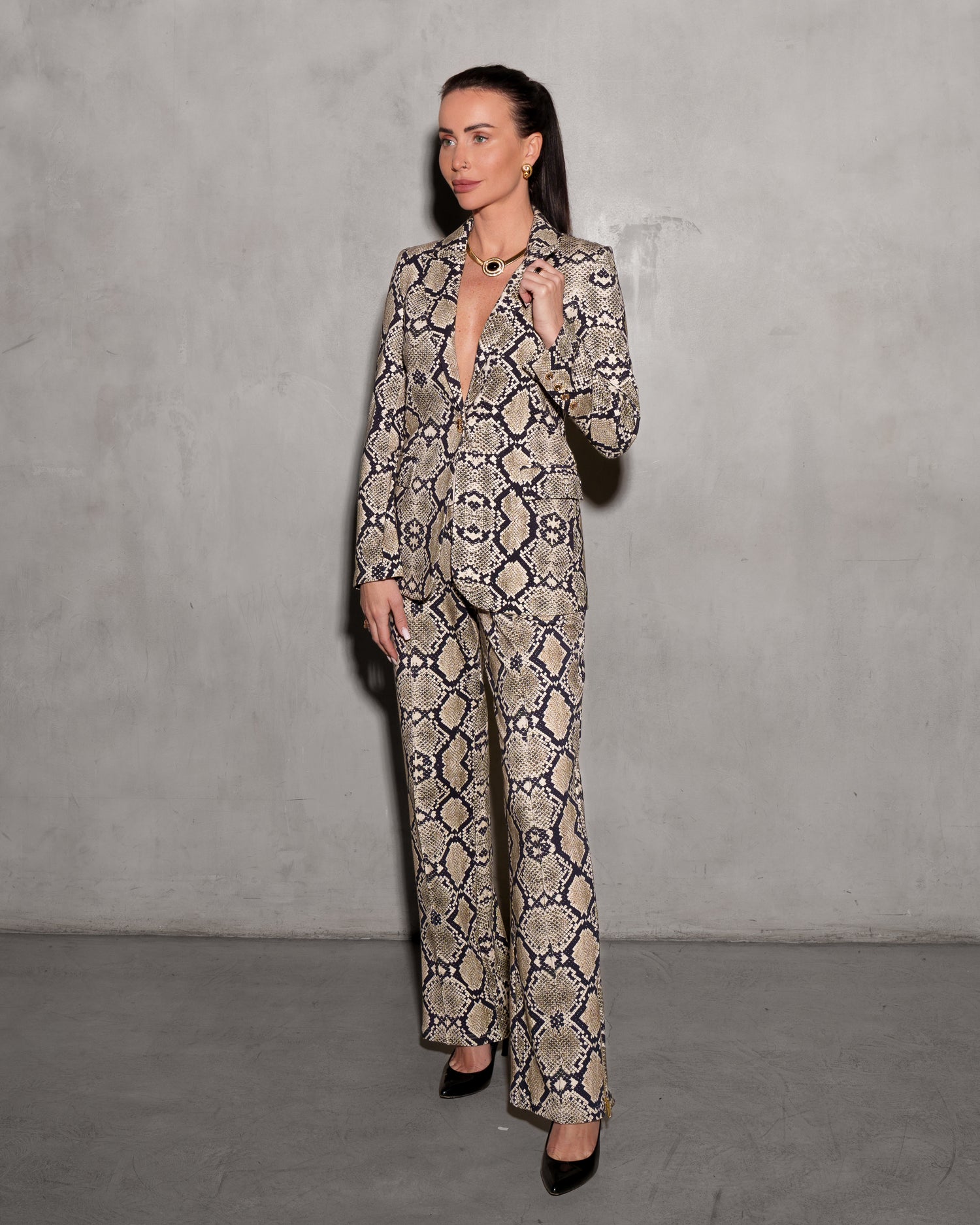 Kravitz Interlock Blazer Python