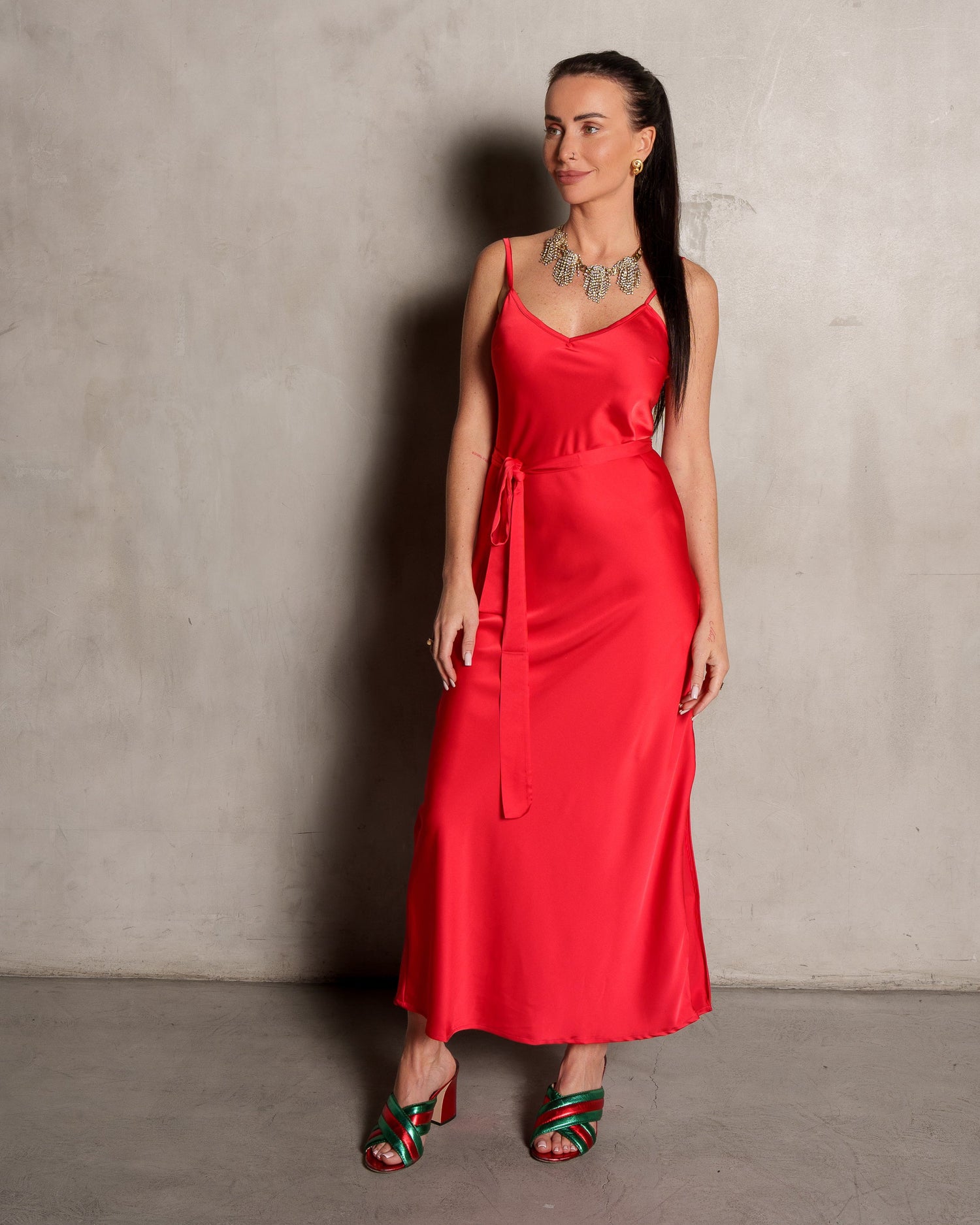 Basic Lennon Zipslip™️ Dress Candy Apple