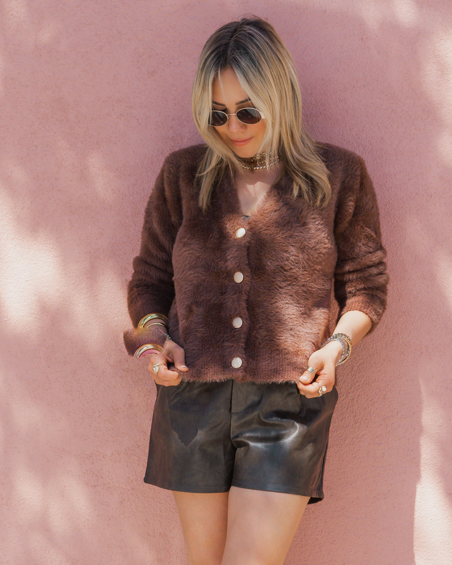 Fuzzy Faux Fur Cardigan