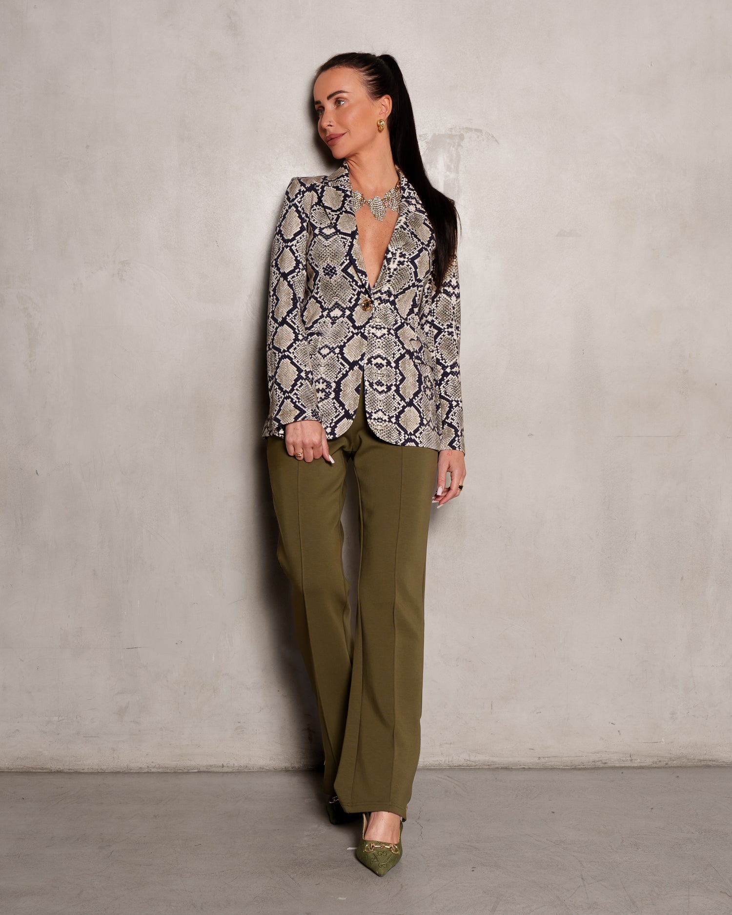 Kravitz Interlock Blazer Python