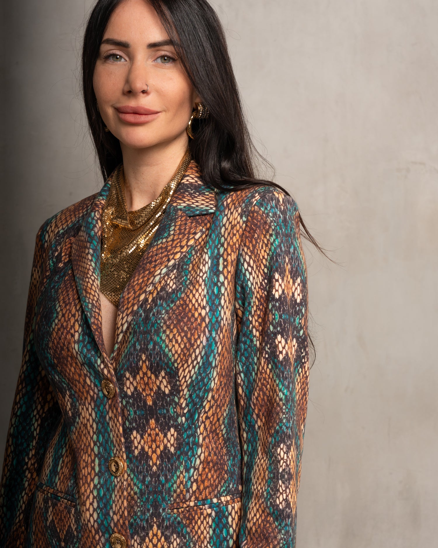 Jess Interlock Blazer Dress Cobra