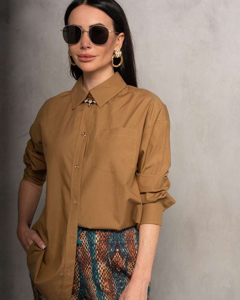 McCartney Oversized Shirt - Saddle