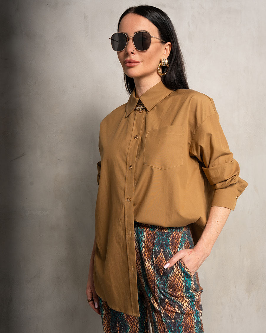 McCartney Oversized Shirt - Saddle