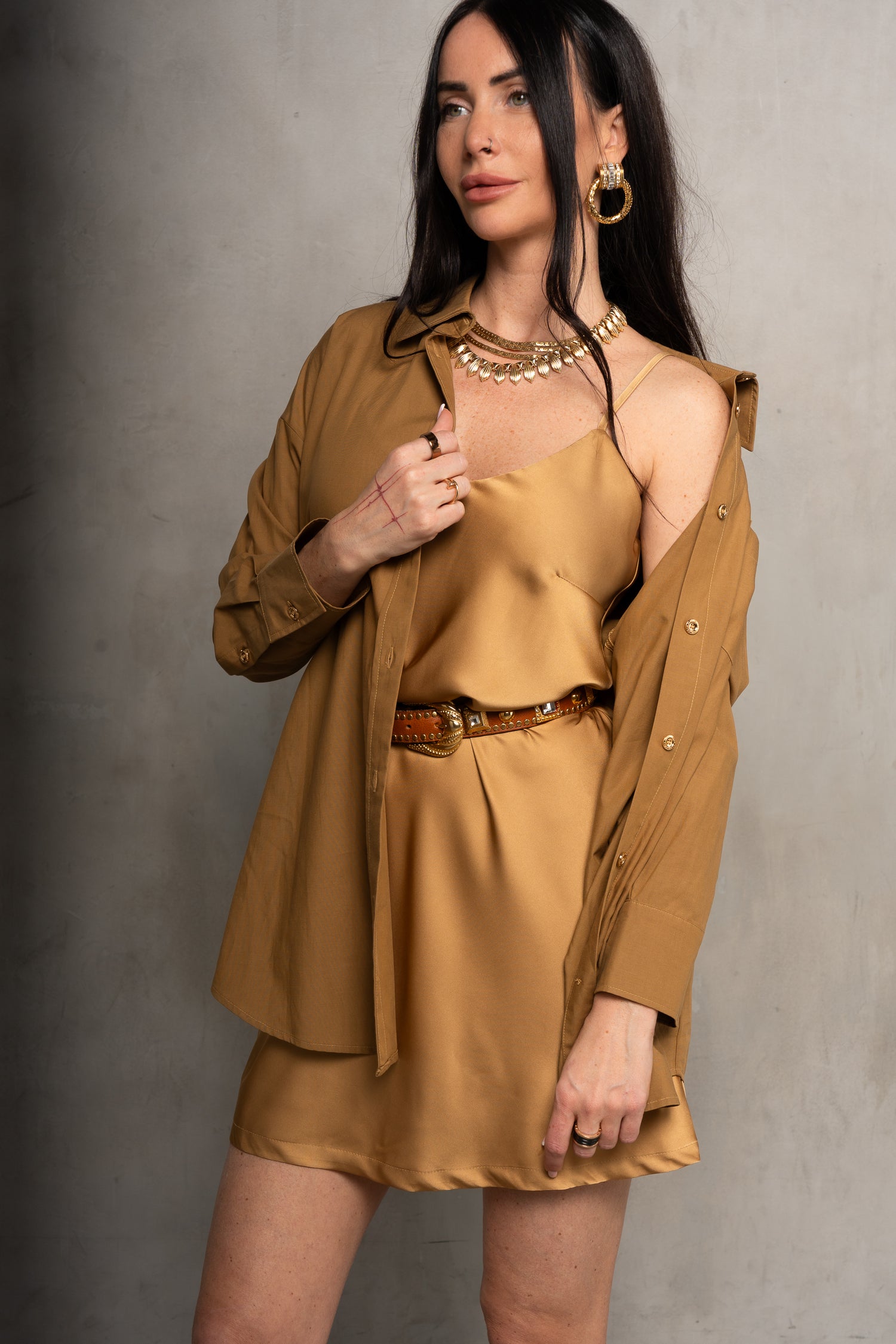 McCartney Oversized Shirt - Saddle