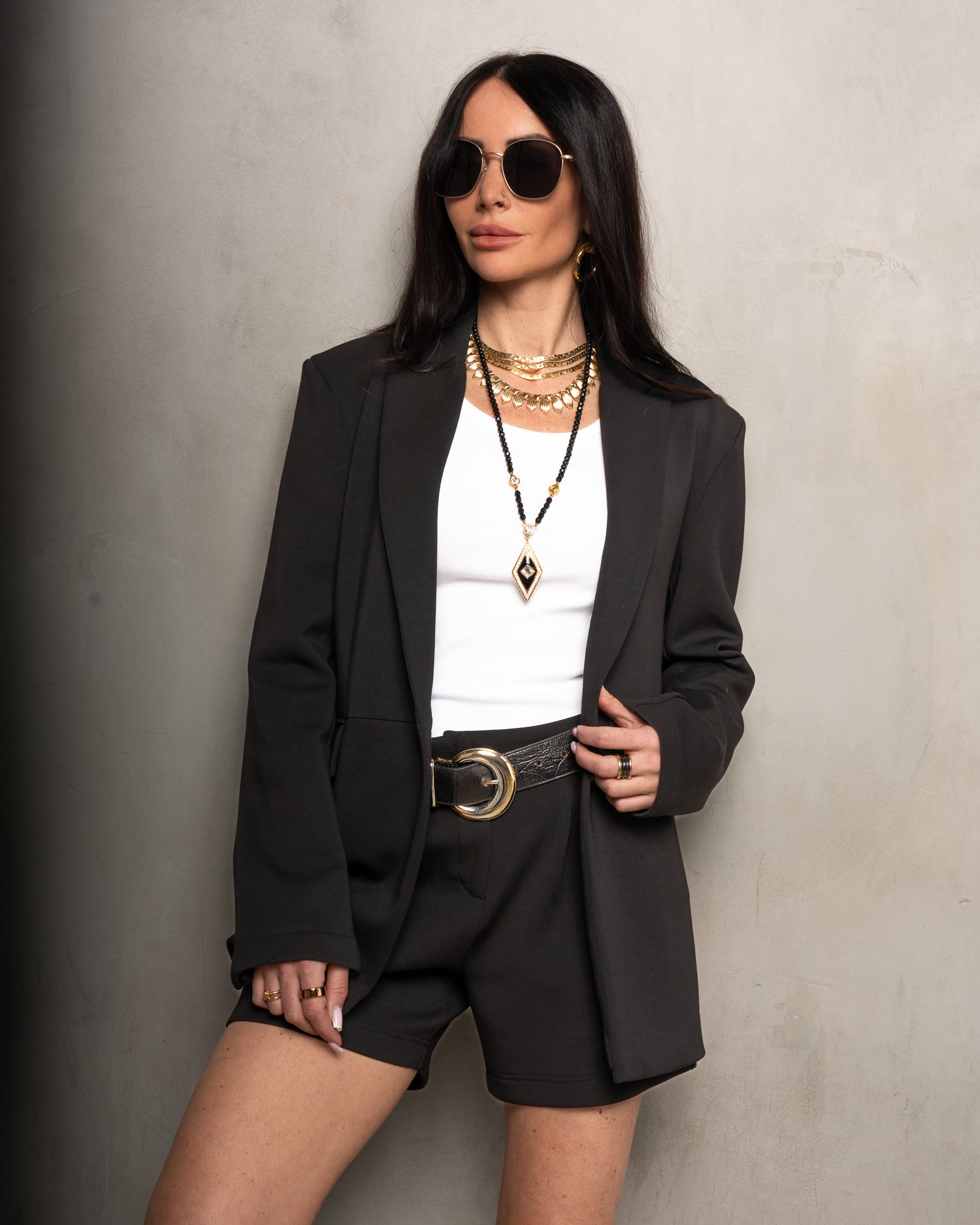 Riley Ultra Luxe Tailored Short - Black