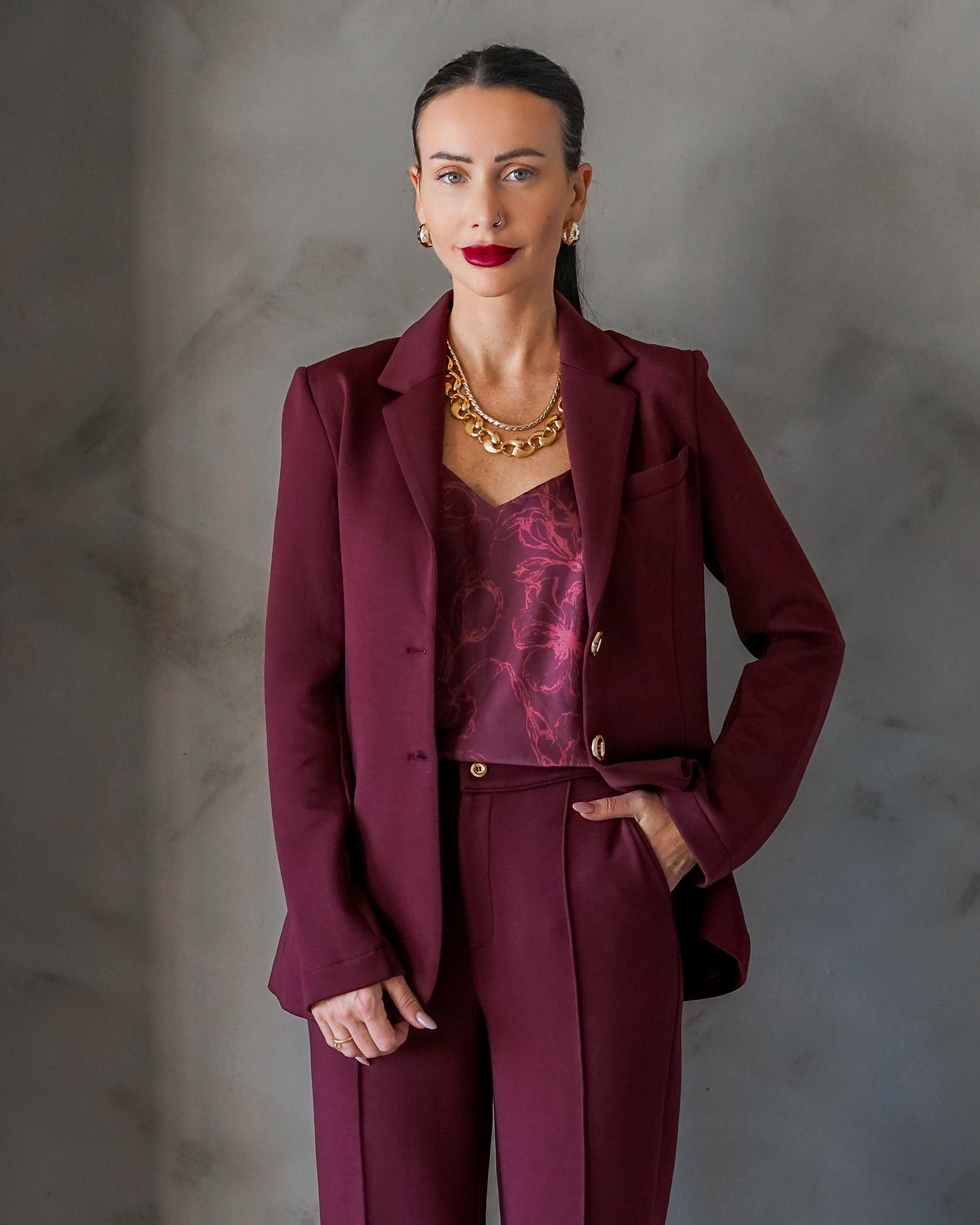 Morrison Ultra Luxe Blazer Merlot