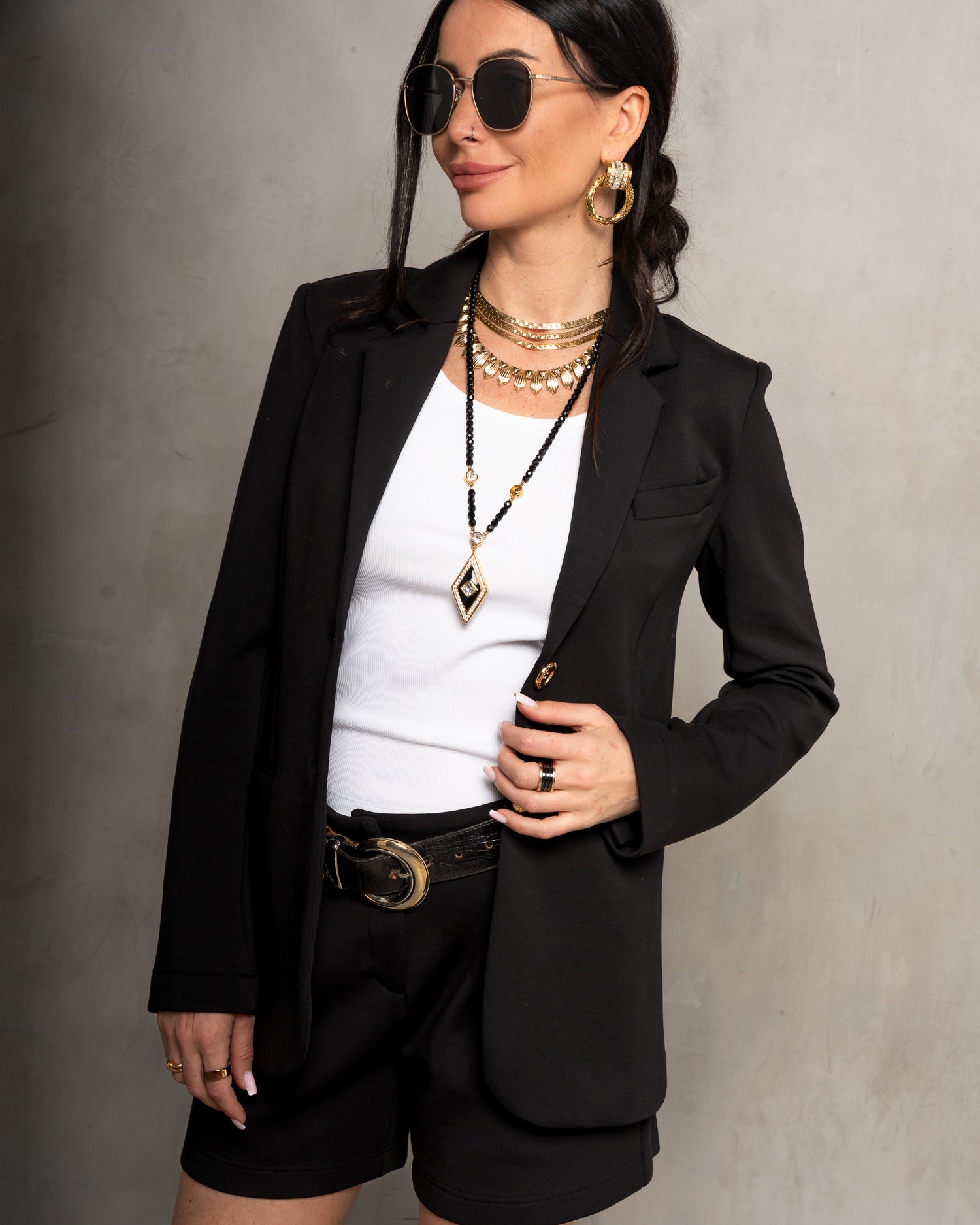 Riley Ultra Luxe Tailored Short - Black