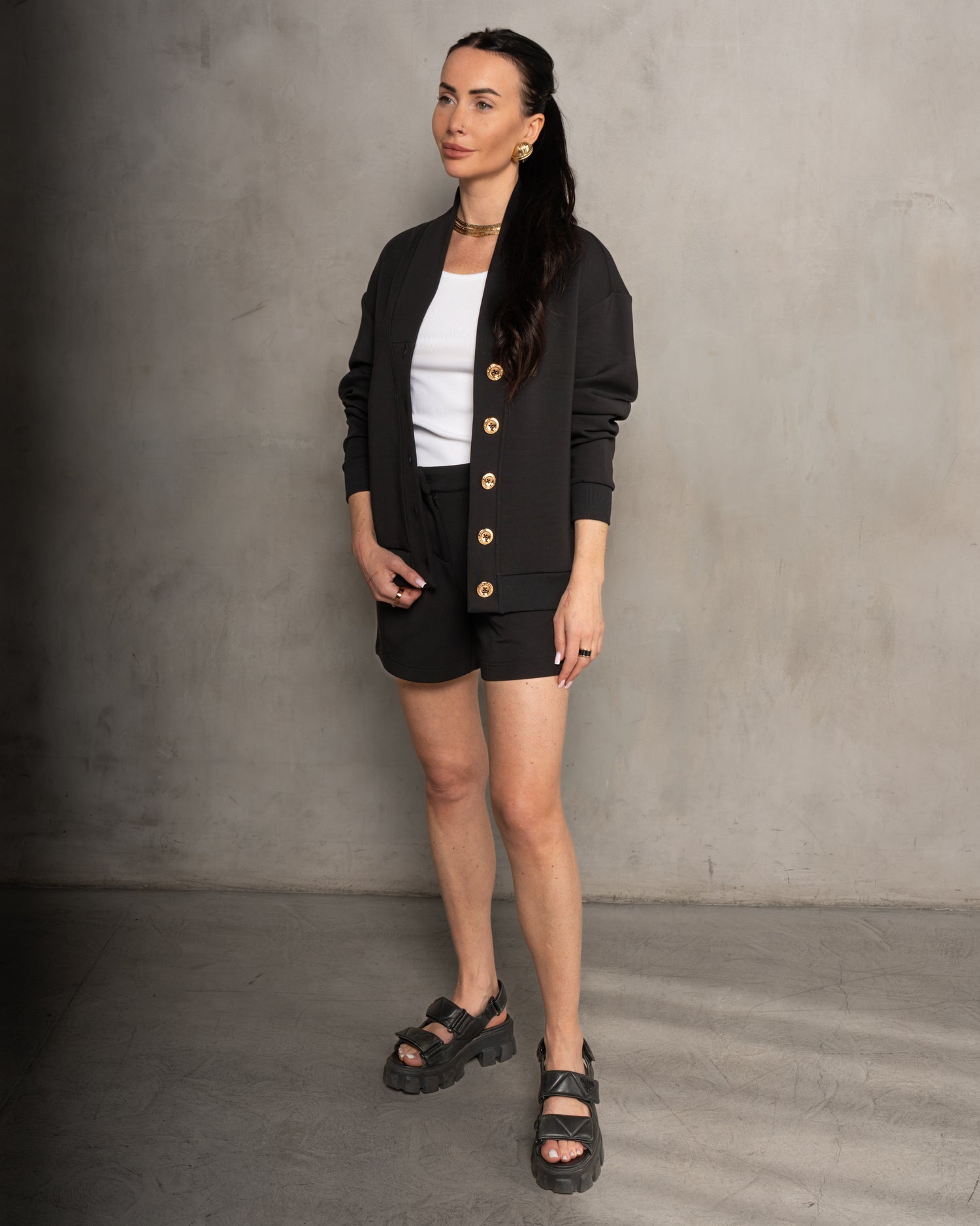 Stanford Ultra Luxe Cardigan Black