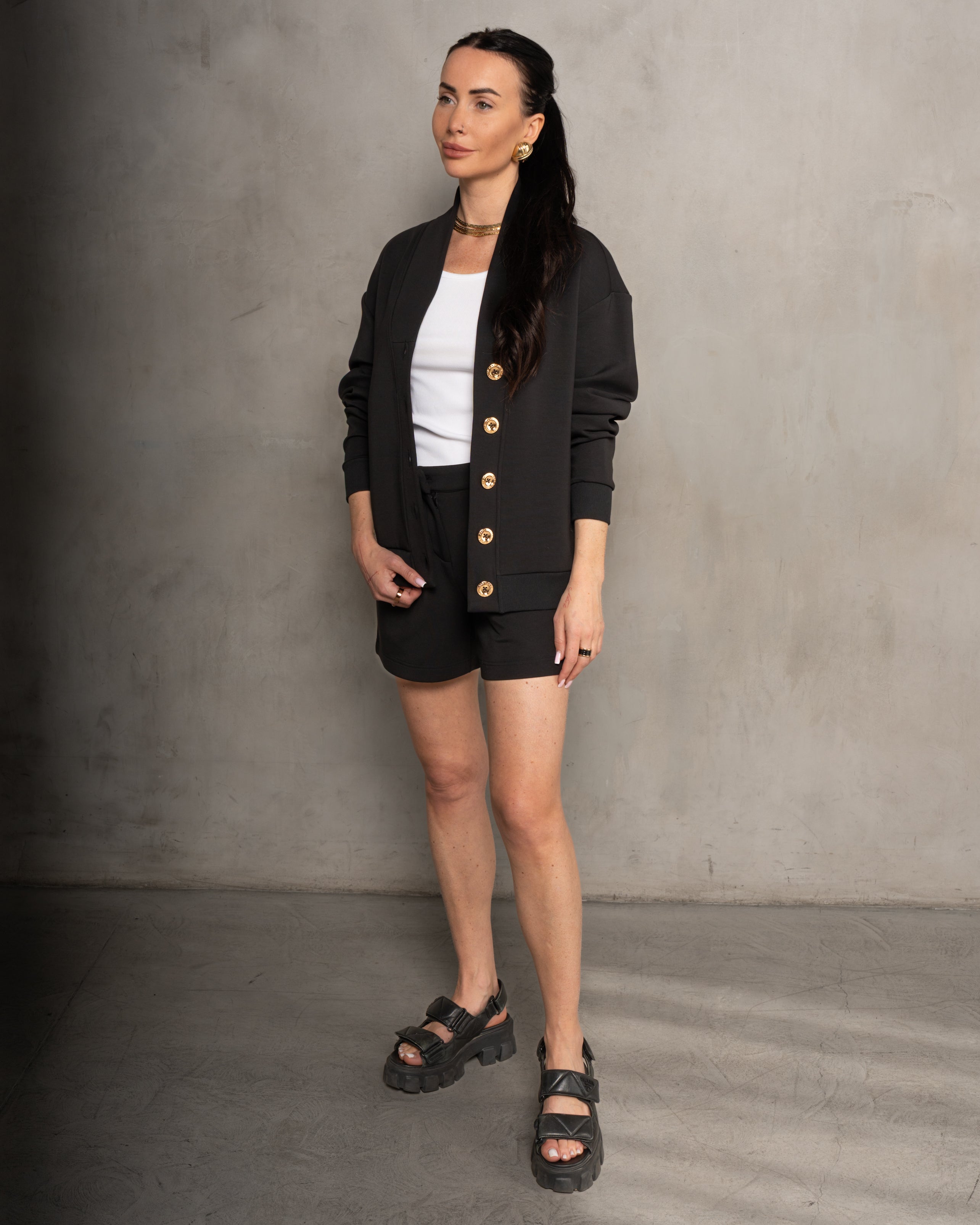 Stanford Ultra Luxe Cardigan Black