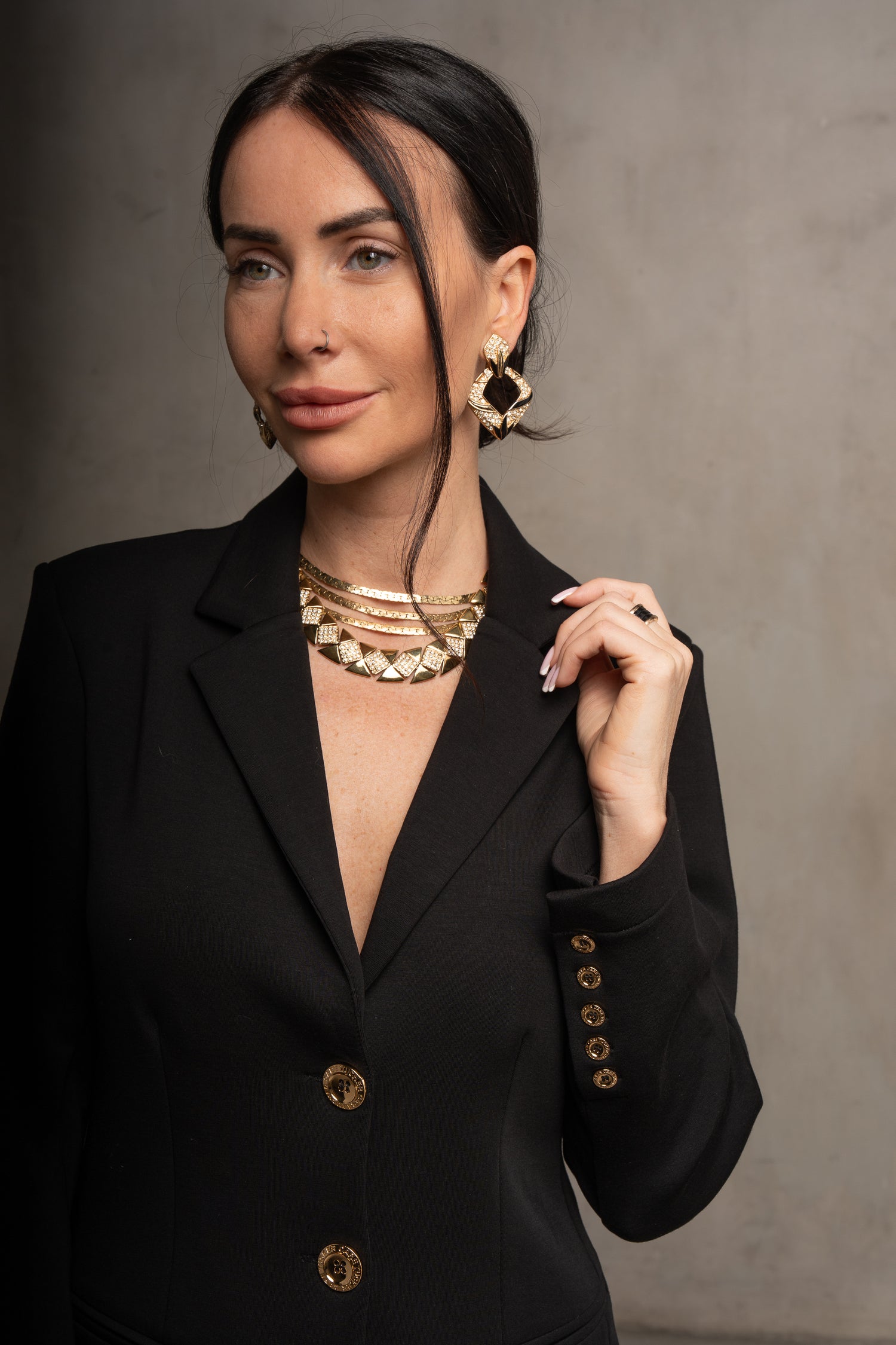 Jess Ultra Luxe Blazer Dress Black