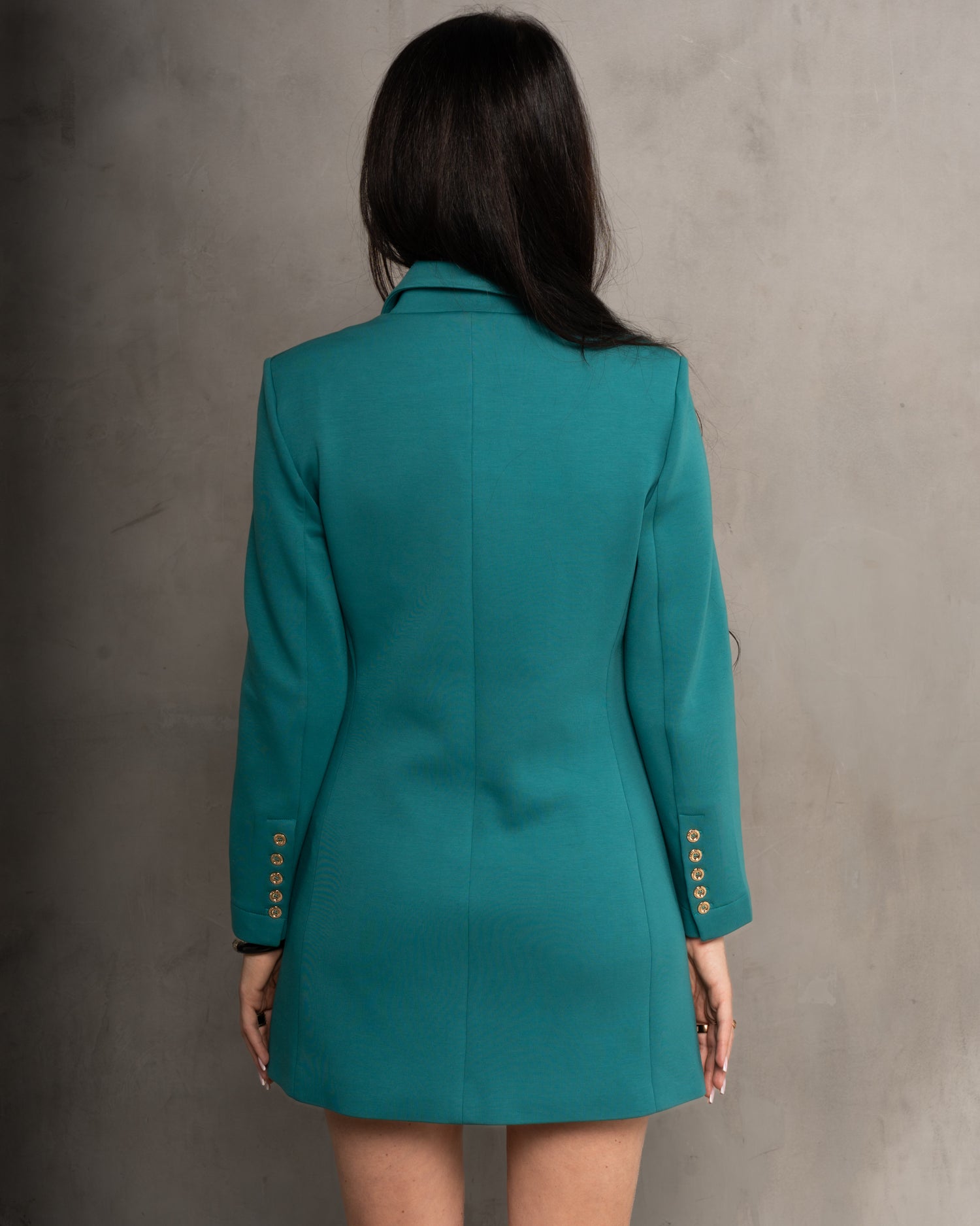 Jess Ultra Luxe Blazer Dress Peacock