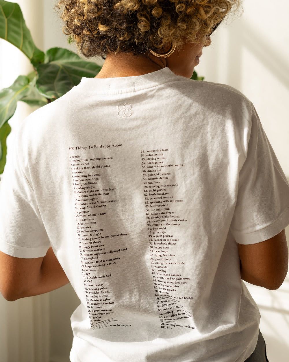 Marlie Tee 100 Things Happy White