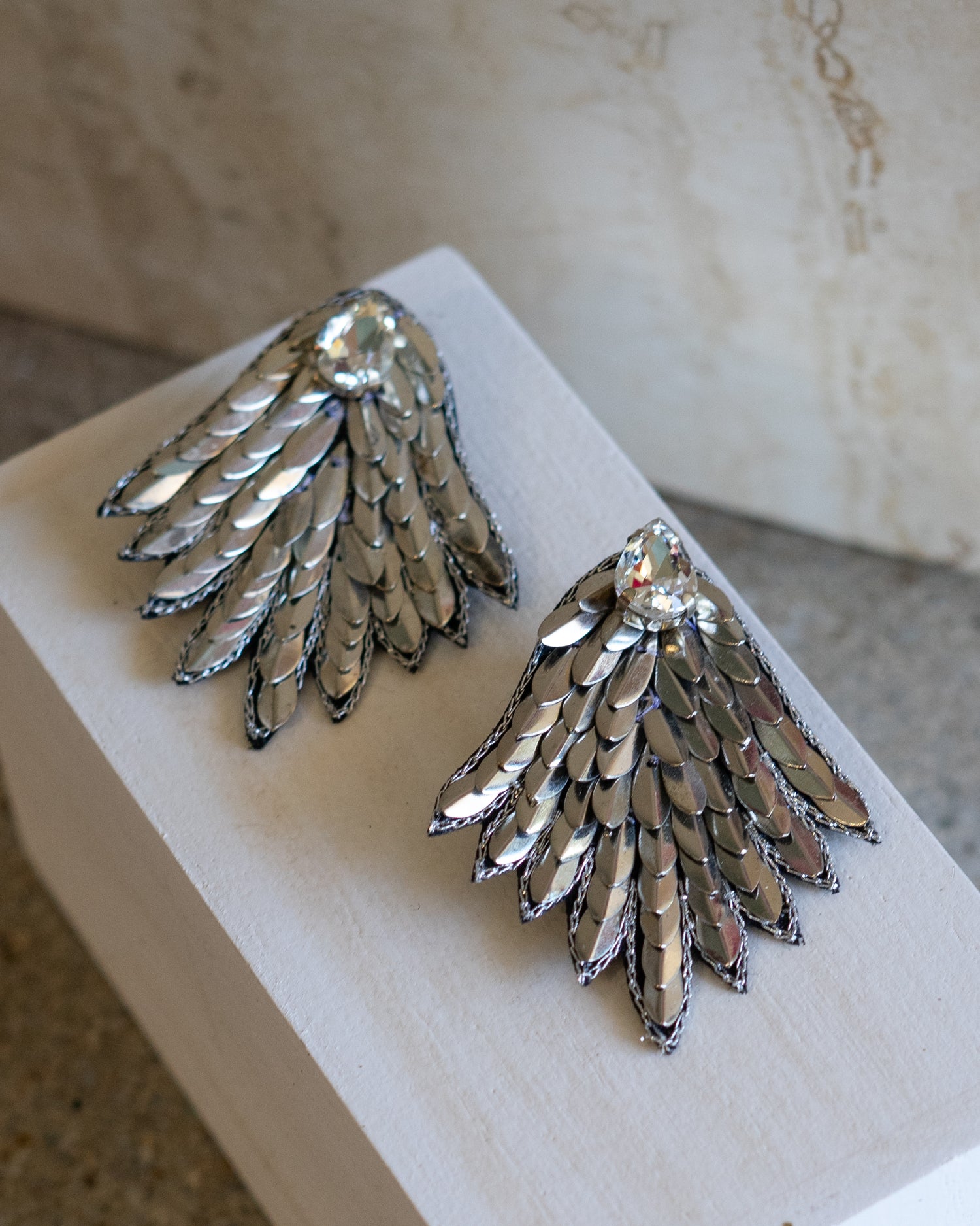 Jewel & Wing Earrings