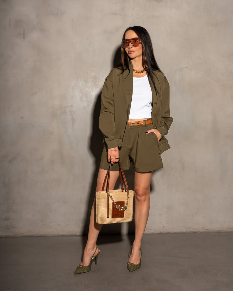 Riley Ultra Luxe Tailored Short - Olive