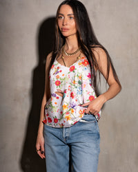 Cooper Cami Floral Hummingbird (Ivory)