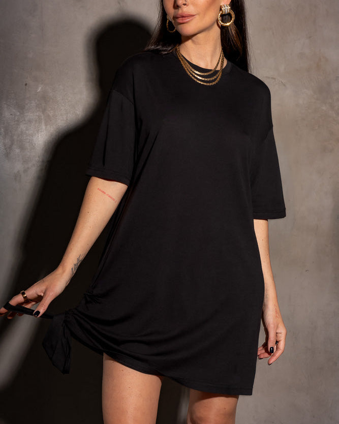 Basic Hayden T-Shirt Dress Black