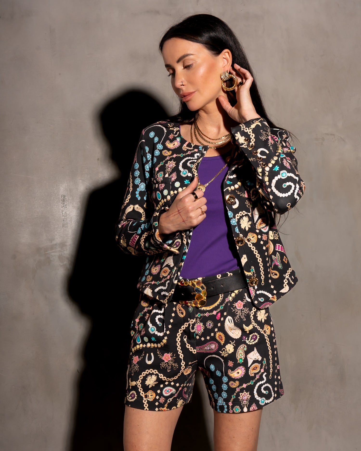 Riley Interlock Tailored Short - Vintage Jewelry