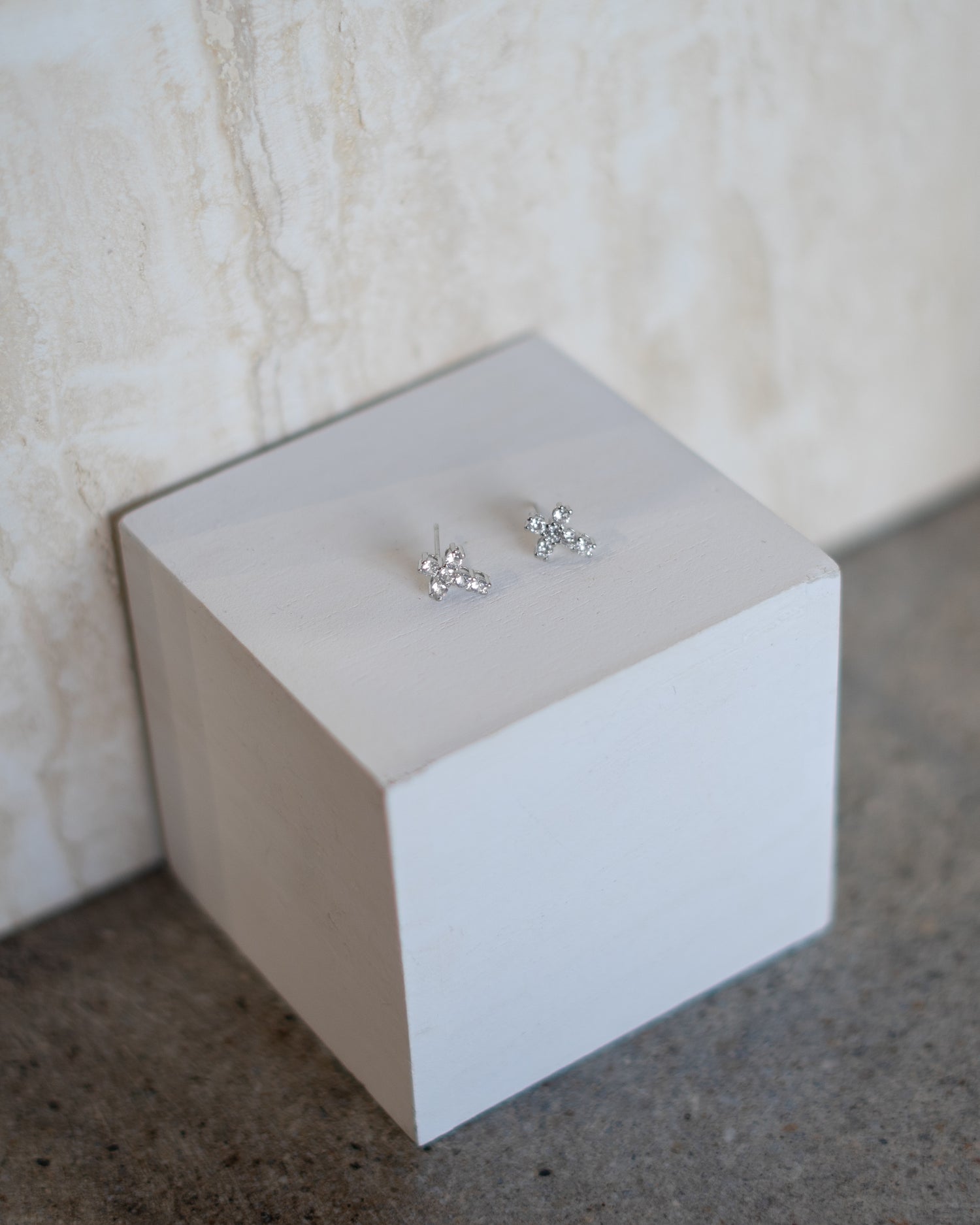 3D Mini Cross Studs