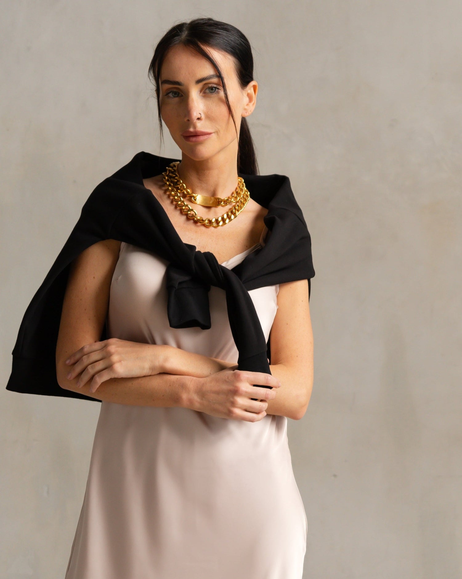 Women's Champagne Satin Slip Dress Women's Champagne Satin Slip Dress