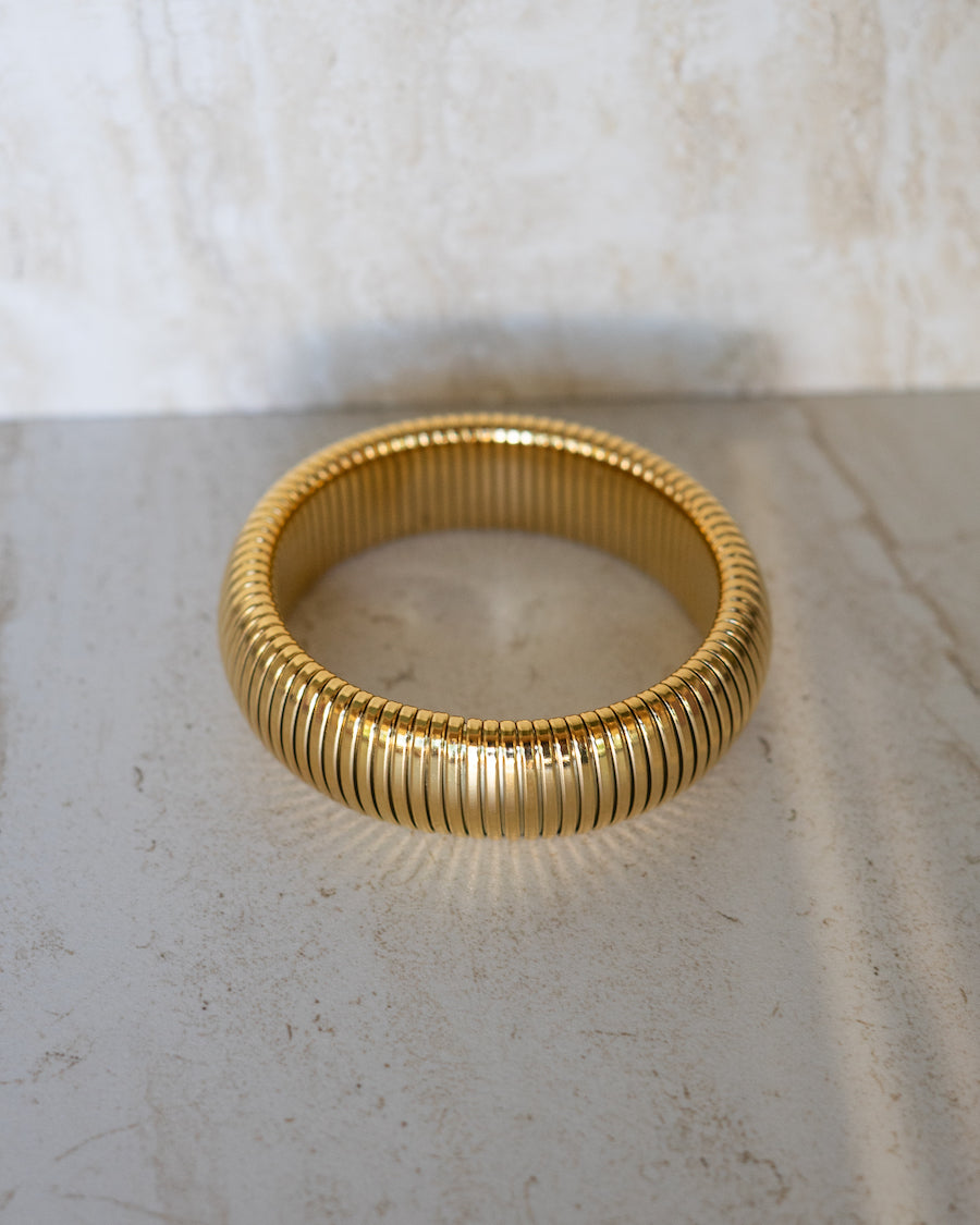 Gold Snake Bangle Bracelet