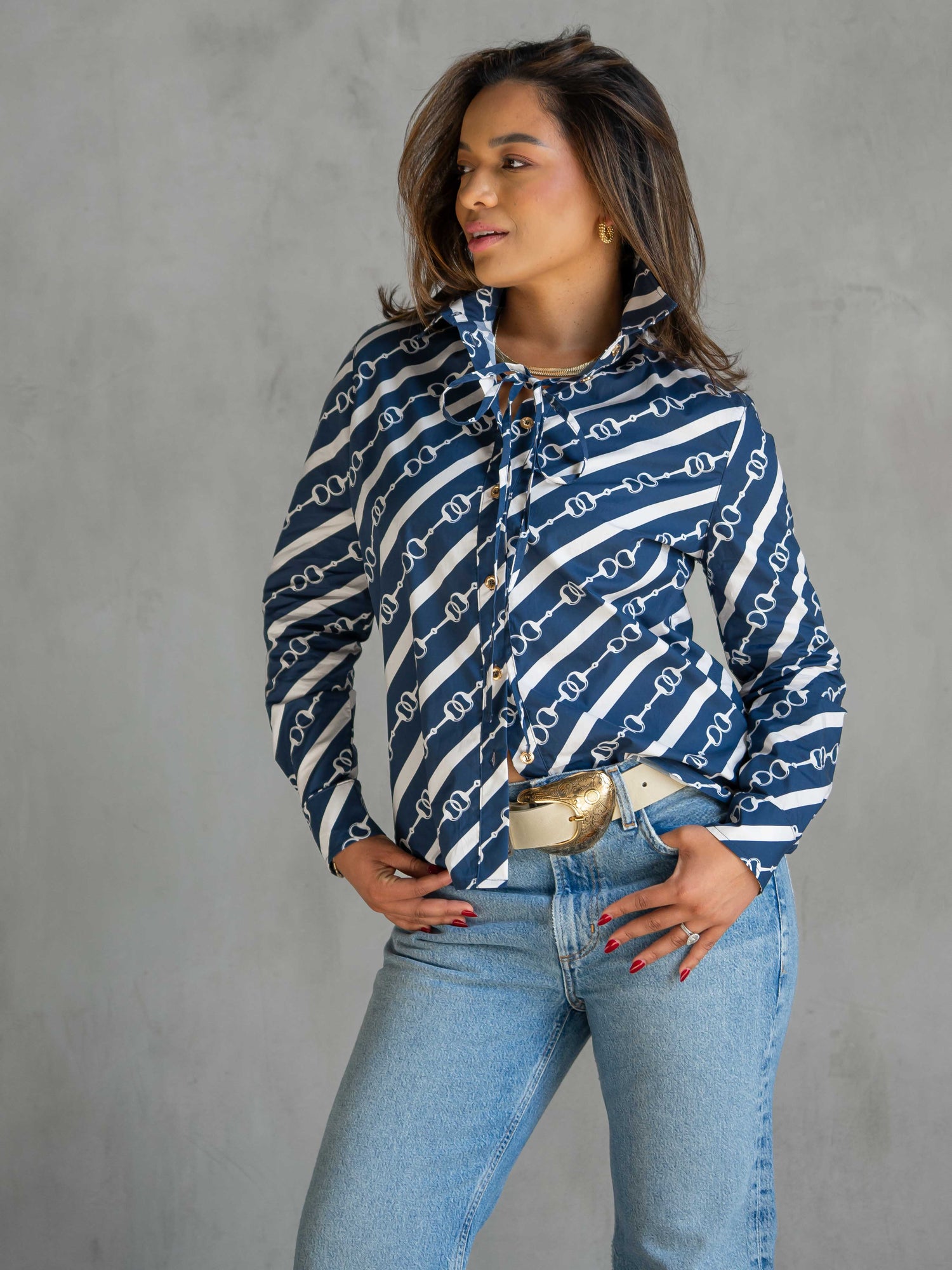 Secretariat Poplin Shirt - Horsebit (Sailor)