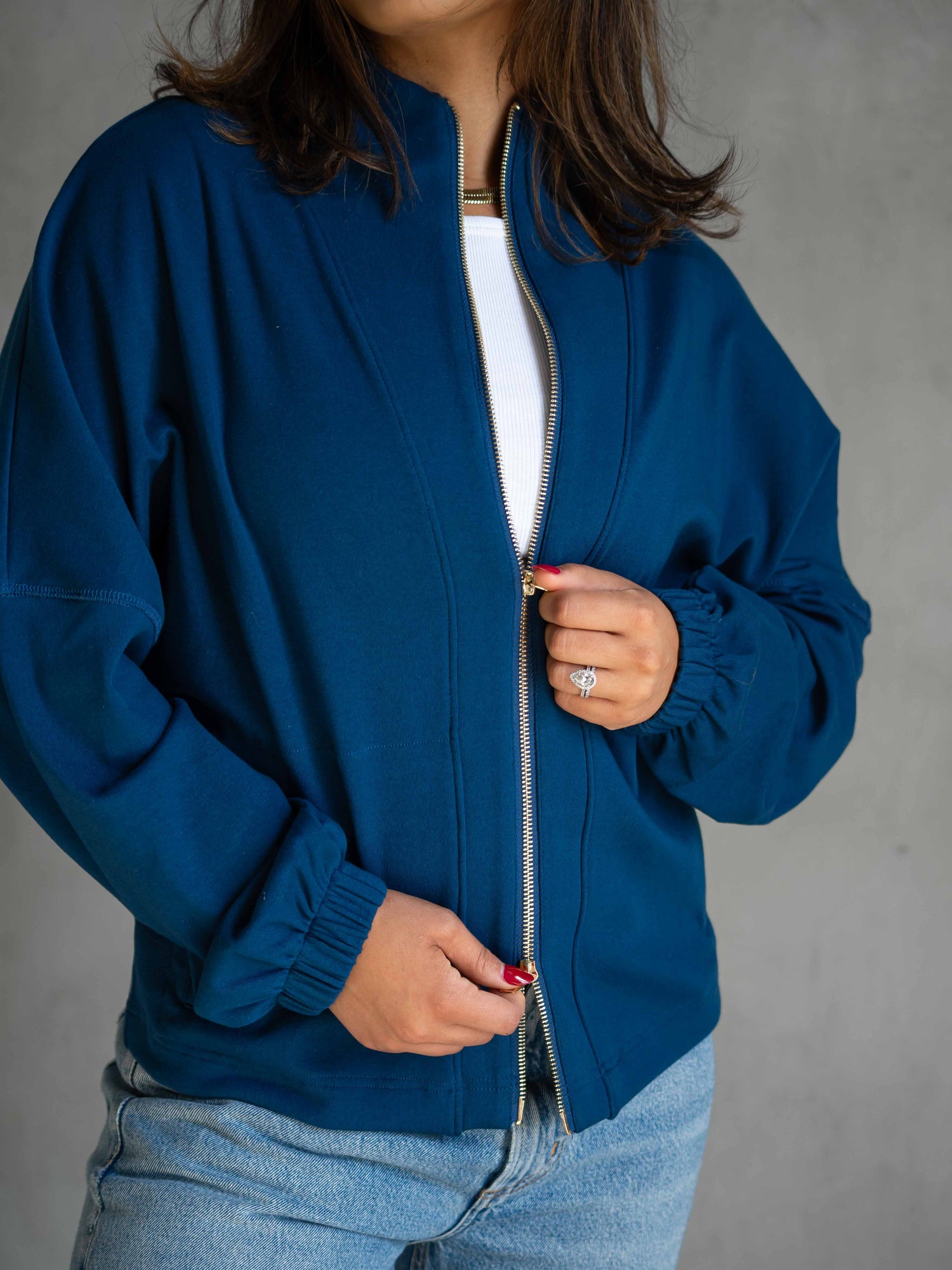 Axel Interlock Zip Jacket (Sailor)