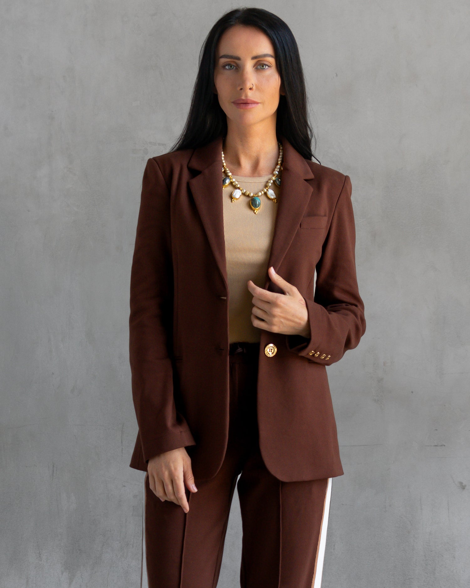 Morrison Interlock Blazer Espresso