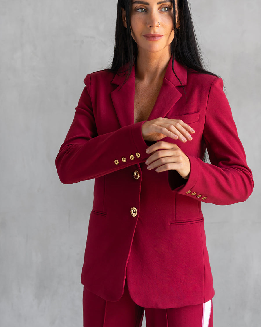 Morrison Interlock Blazer Bordeaux