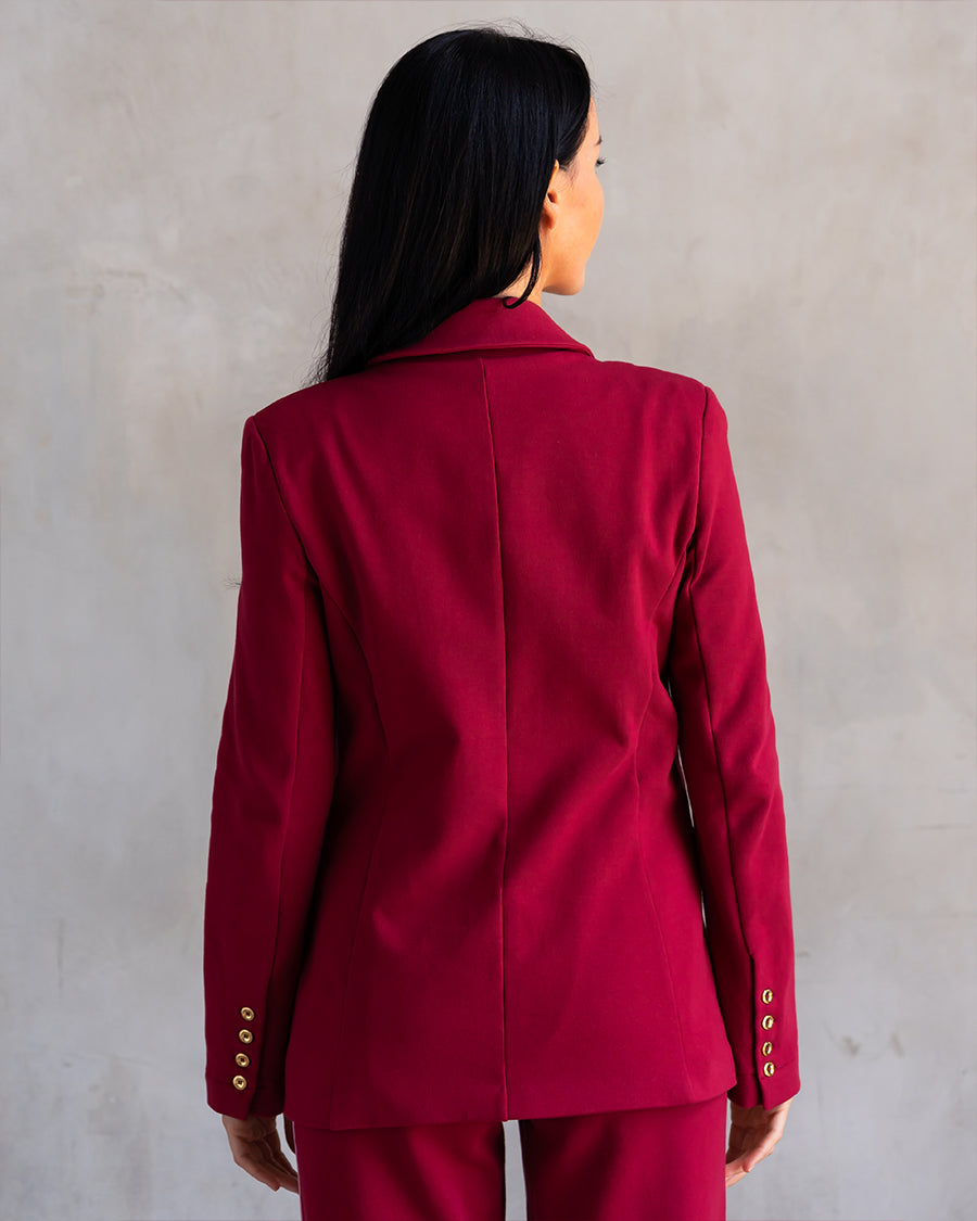 Morrison Interlock Blazer Bordeaux