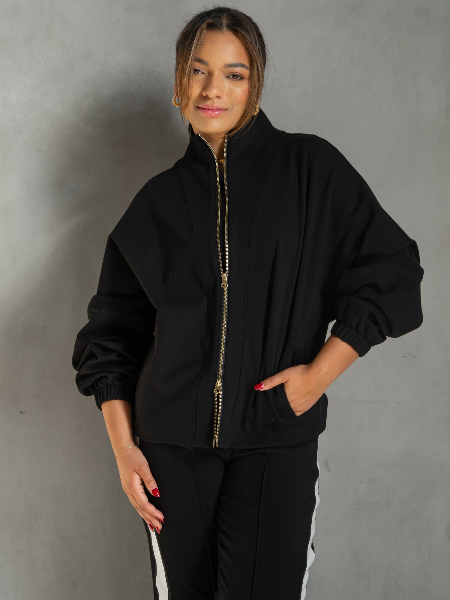 Axel Interlock Zip Jacket (Black)