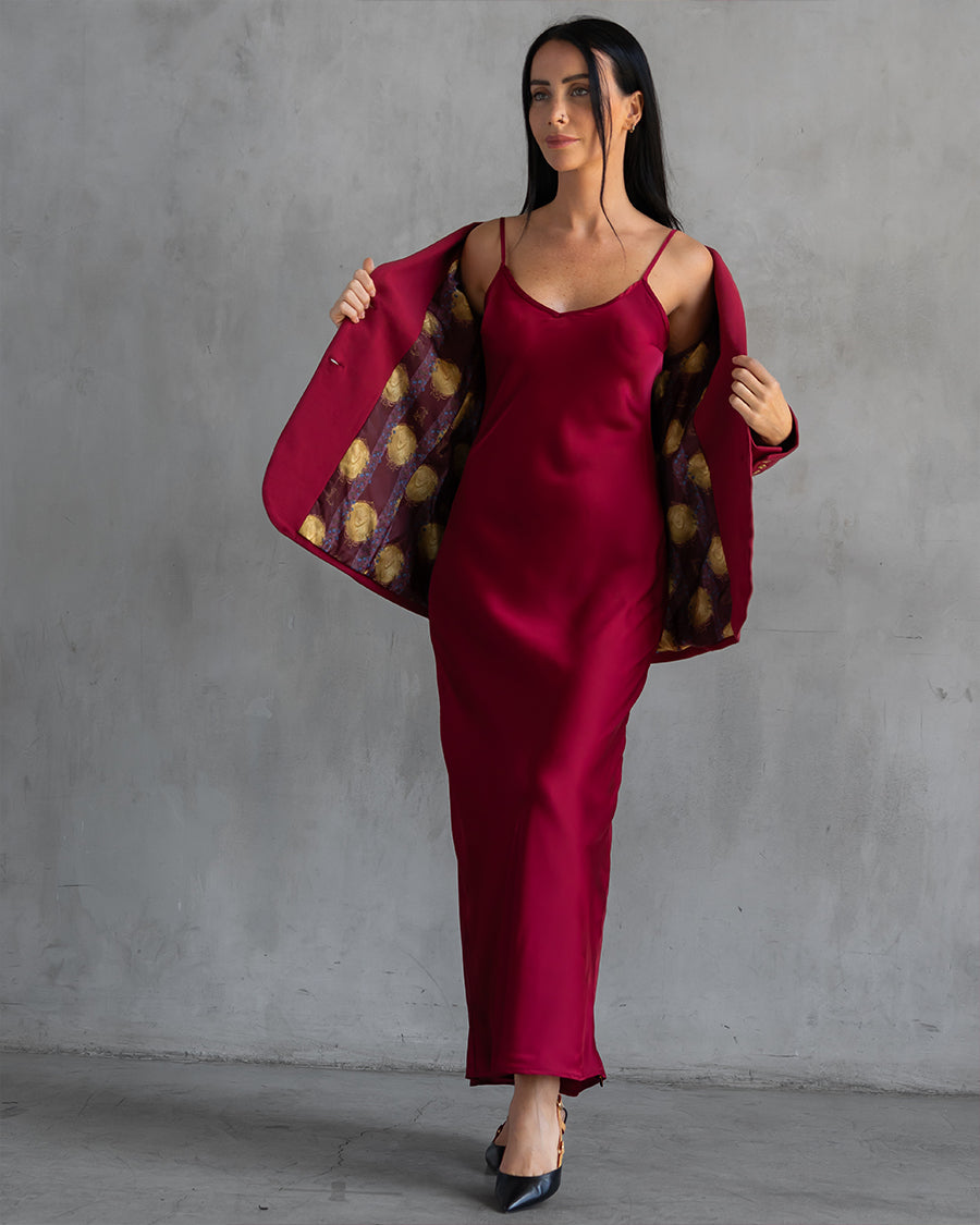 Basic Lennon Zipslip™️ Dress Bordeaux